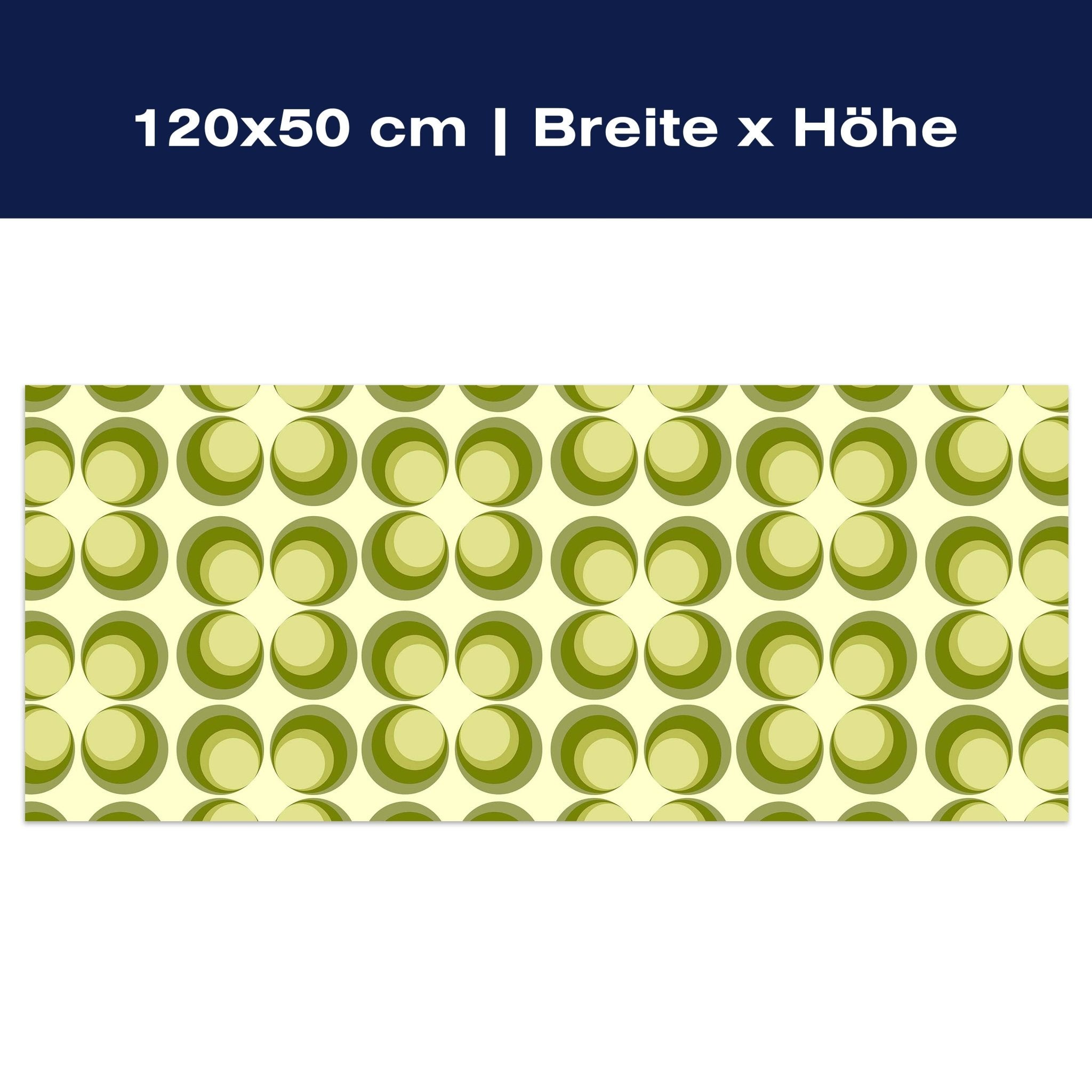 Leinwandbild Retrokreise Grün M0097 Leinwandbild Retrokreise Grün M0097