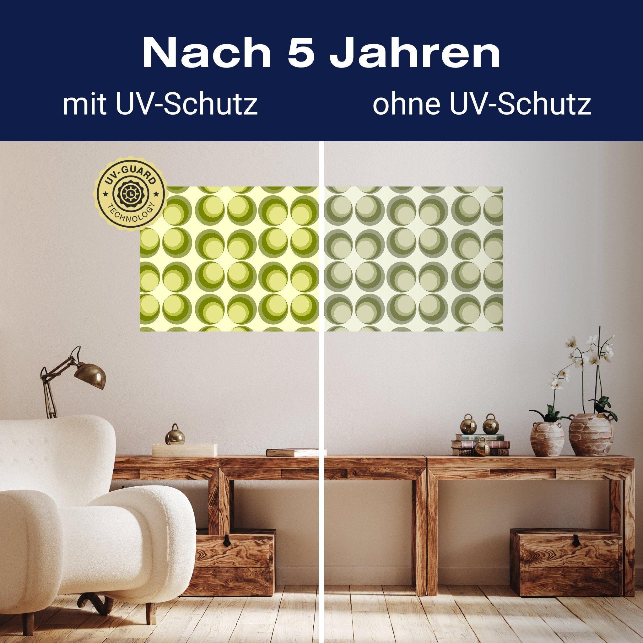 Leinwandbild Retrokreise Grün M0097 kaufen - Bild 9 Leinwandbild Retrokreise Grün M0097 kaufen - Bild 9