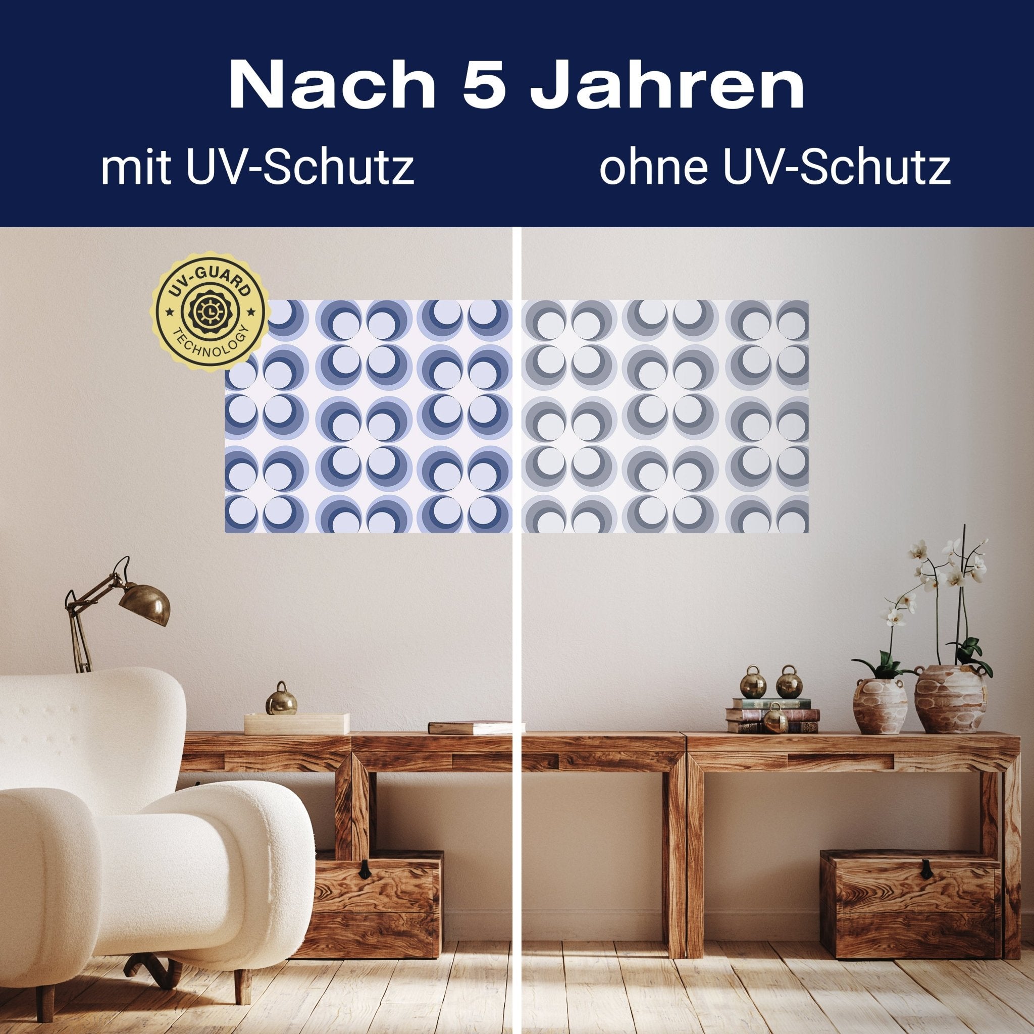 Leinwandbild Retrokreise Blau Muster M0099 kaufen - Bild 9 Leinwandbild Retrokreise Blau Muster M0099 kaufen - Bild 9