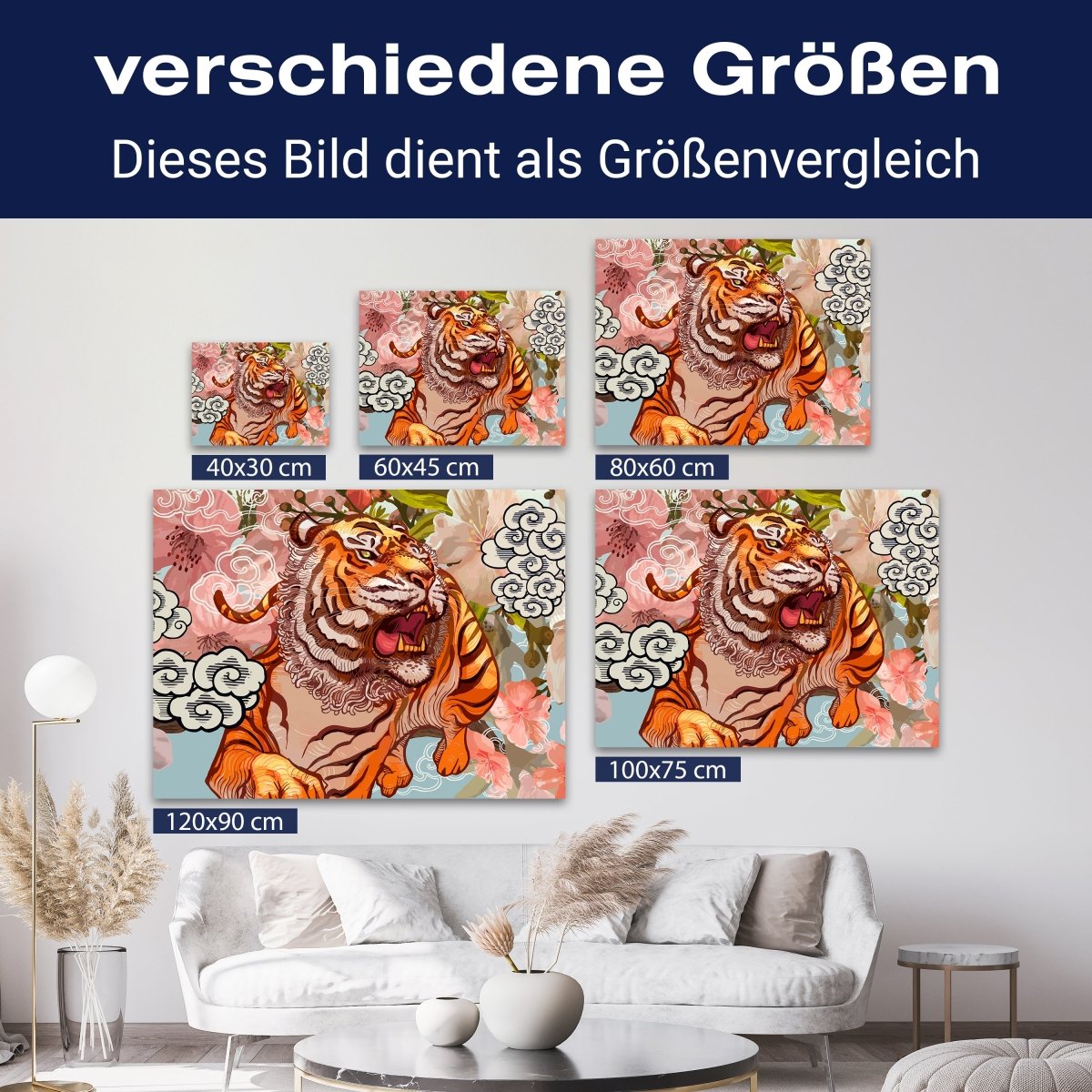 Leinwandbild Tiere, Querformat, Tiger Comic Asia M0101 kaufen - Bild 8 Leinwandbild Tiere, Querformat, Tiger Comic Asia M0101 kaufen - Bild 8