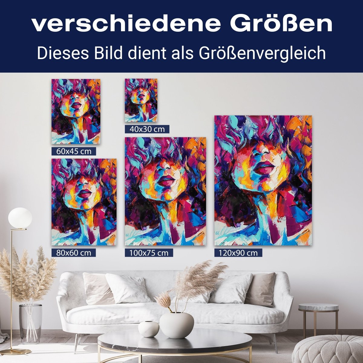Leinwandbild Kunst & Gemälde, Hochformat, Frau 2 M0105 kaufen - Bild 8 Leinwandbild Kunst & Gemälde, Hochformat, Frau 2 M0105 kaufen - Bild 8