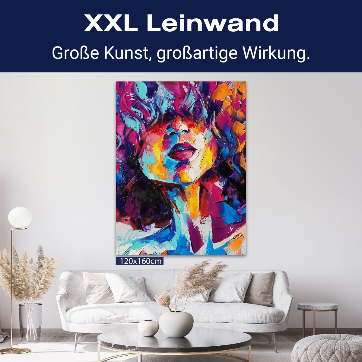 Leinwandbild Kunst & Gemälde, Hochformat, Frau 2 M0105 kaufen - Bild 9