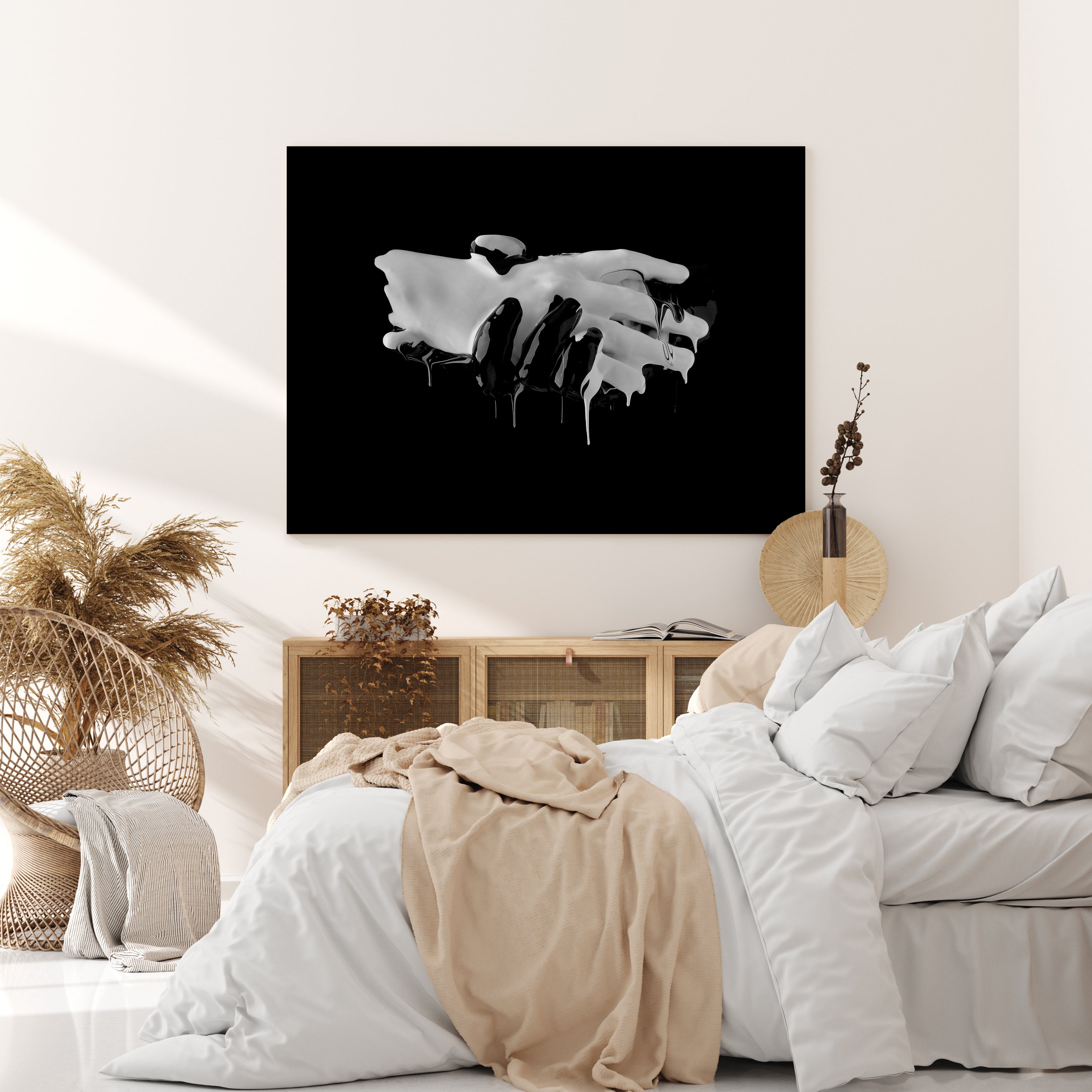 Leinwandbild Kunst & Gemälde, Querformat, Hände Schwarz Weiß M0107 kaufen - Bild 2 Leinwandbild Kunst & Gemälde, Querformat, Hände Schwarz Weiß M0107 kaufen - Bild 2