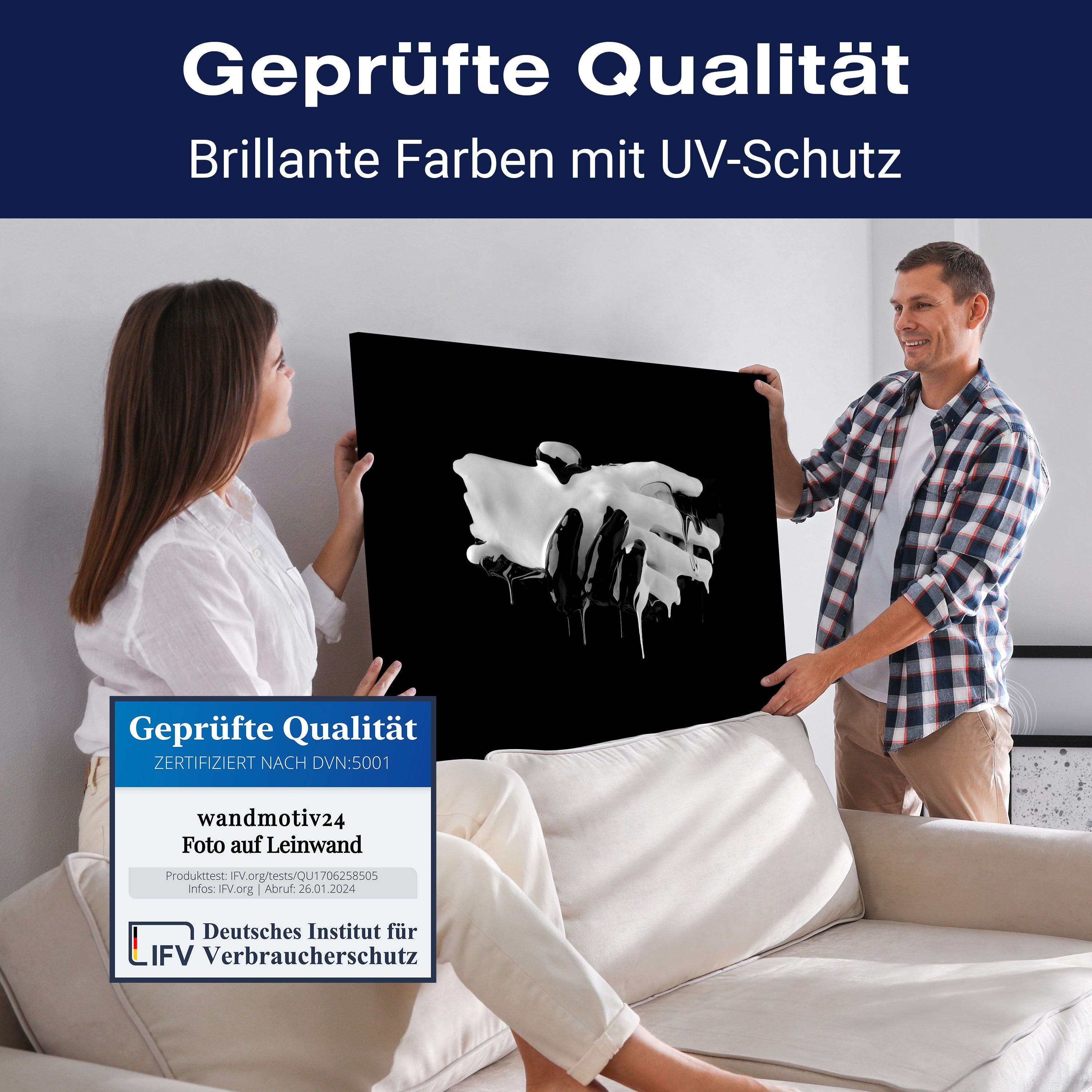 Leinwandbild Kunst & Gemälde, Querformat, Hände Schwarz Weiß M0107 kaufen - Bild 4 Leinwandbild Kunst & Gemälde, Querformat, Hände Schwarz Weiß M0107 kaufen - Bild 4