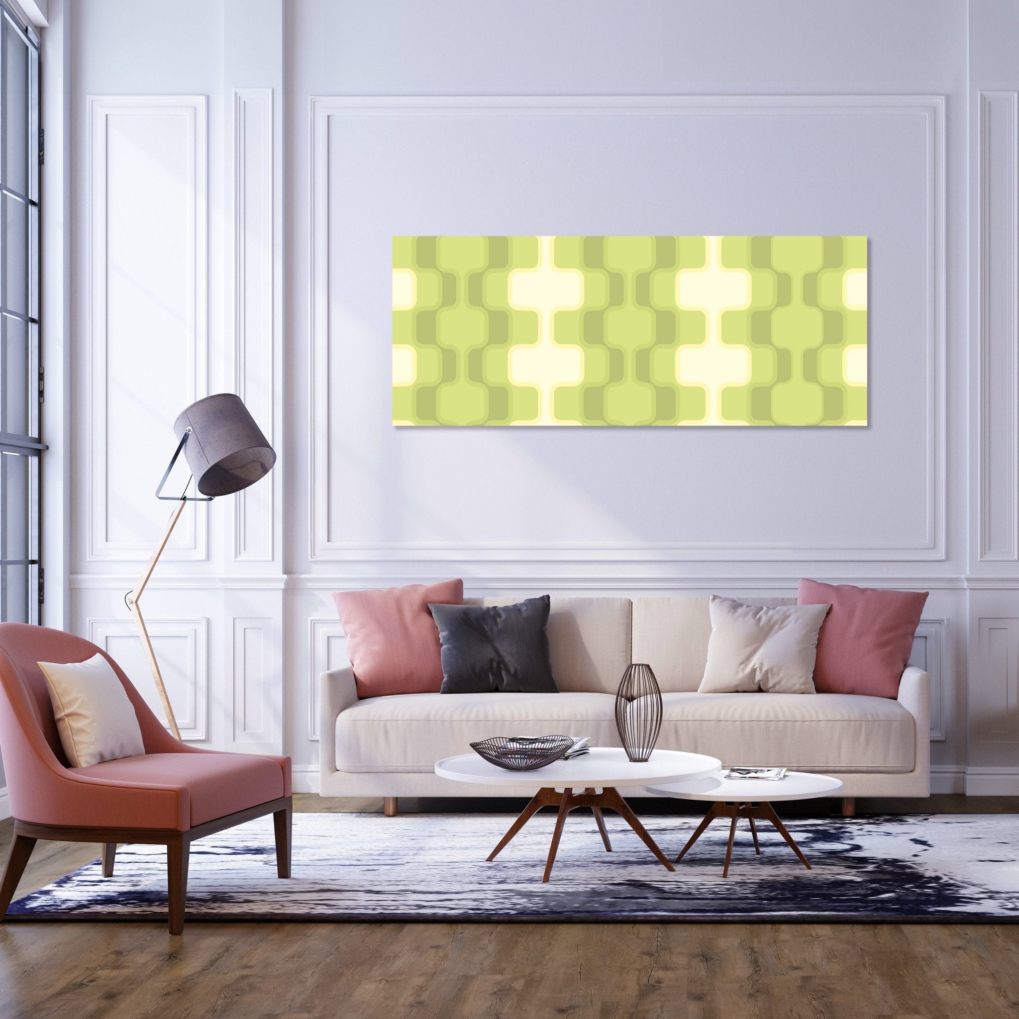 Leinwandbild Retromuster Grün Muster M0108 kaufen - Bild 2 Leinwandbild Retromuster Grün Muster M0108 kaufen - Bild 2