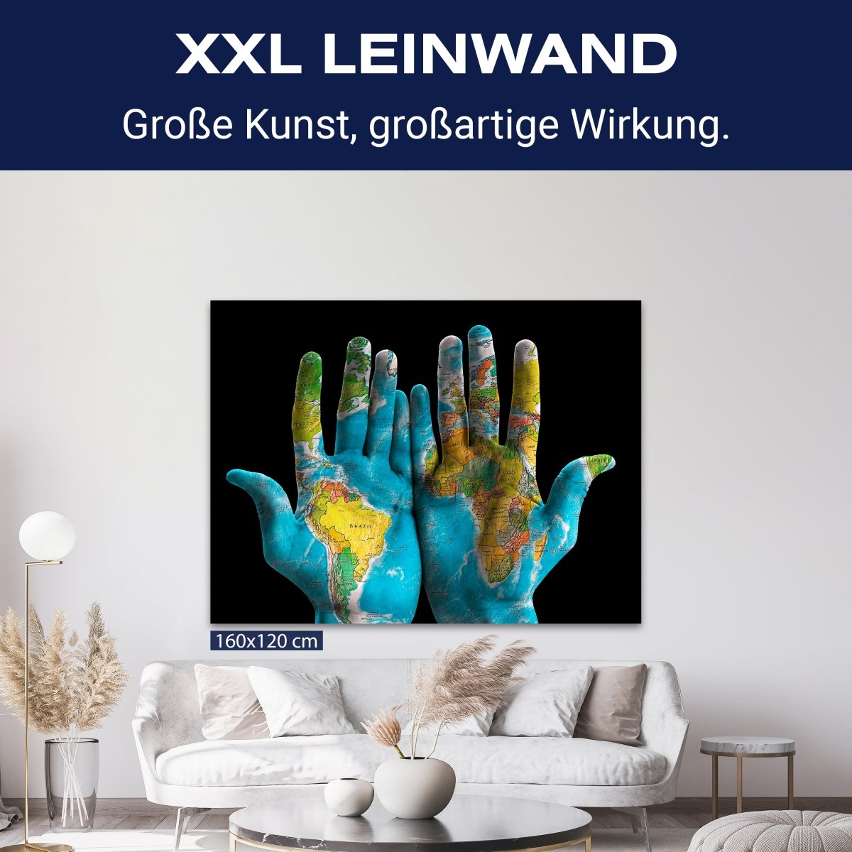 Leinwandbild Kunst & Gemälde, Querformat, Hände Weltkarte M0108 kaufen - Bild 9 Leinwandbild Kunst & Gemälde, Querformat, Hände Weltkarte M0108 kaufen - Bild 9