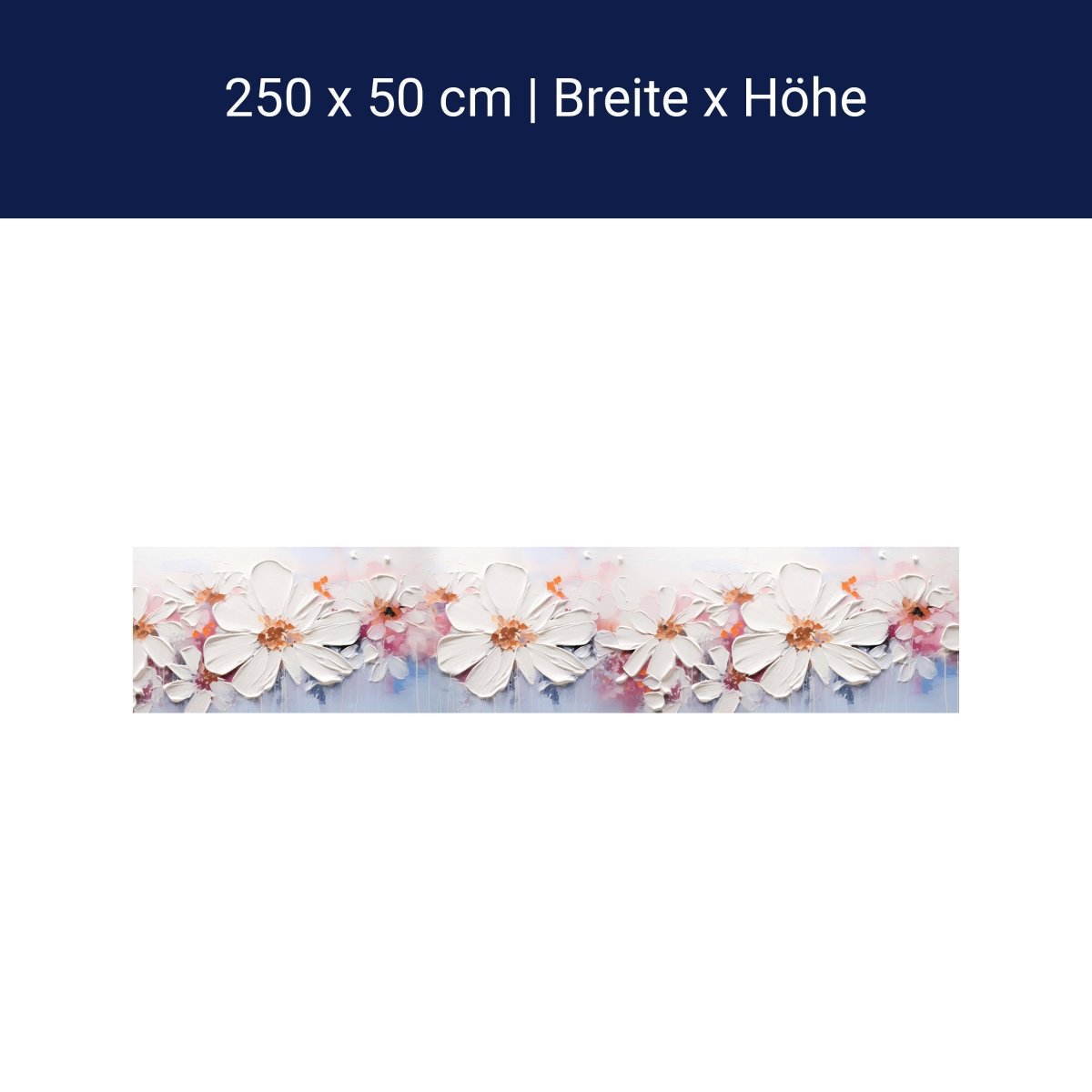 Panorama-Fototapete gemalte Blumen M0108 Panorama-Fototapete gemalte Blumen M0108