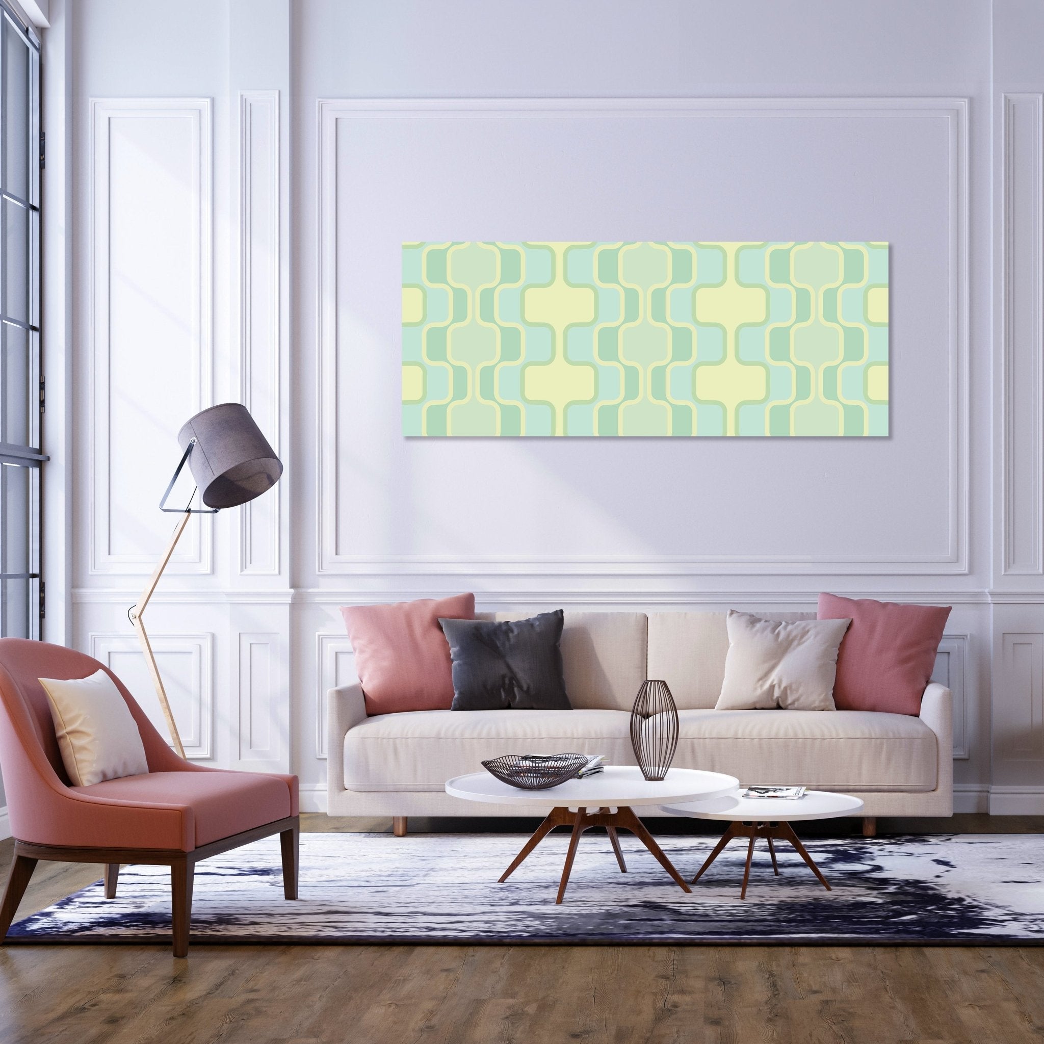 Leinwandbild Retromuster Pastellgrün Muster M0109 kaufen - Bild 2 Leinwandbild Retromuster Pastellgrün Muster M0109 kaufen - Bild 2