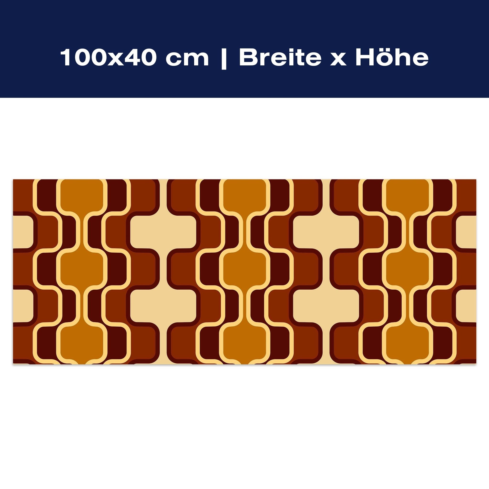 Leinwandbild Retromuster Braun Muster M0110 Leinwandbild Retromuster Braun Muster M0110