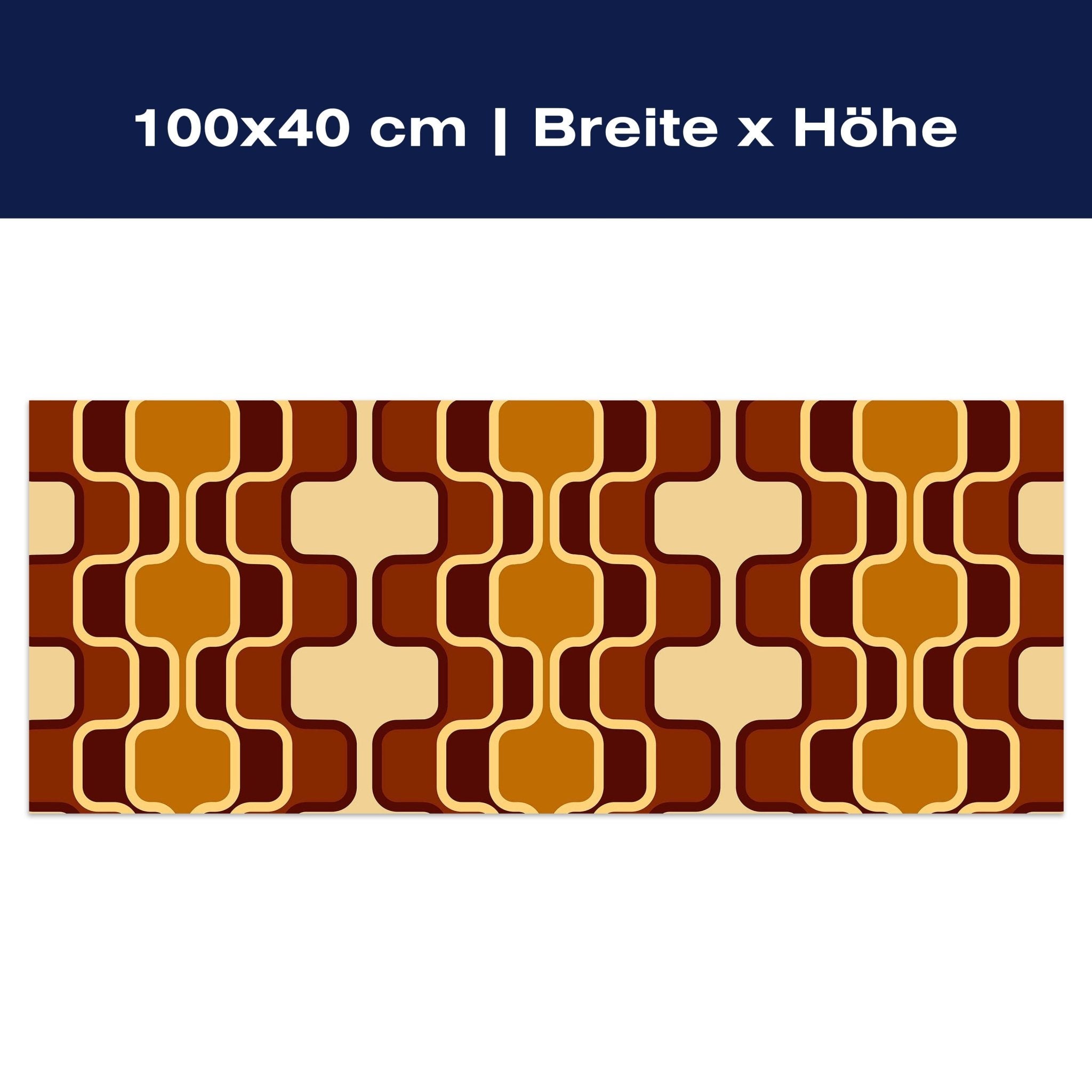 Leinwandbild Retromuster Braun Muster M0110