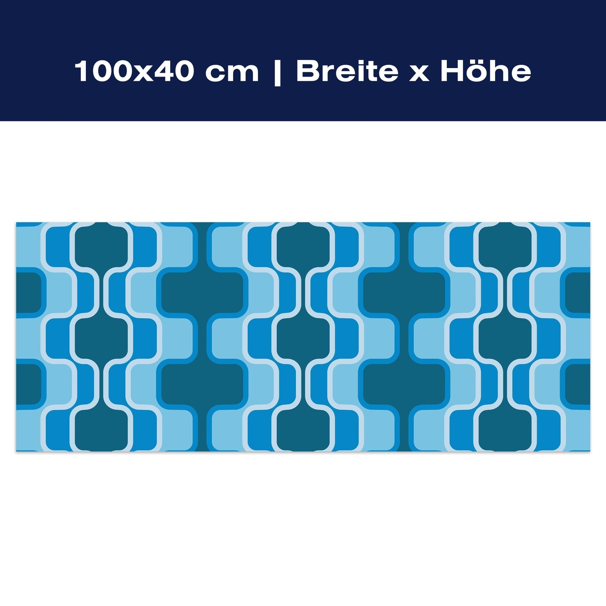 Leinwandbild Retromuster Blau Muster M0111 Leinwandbild Retromuster Blau Muster M0111