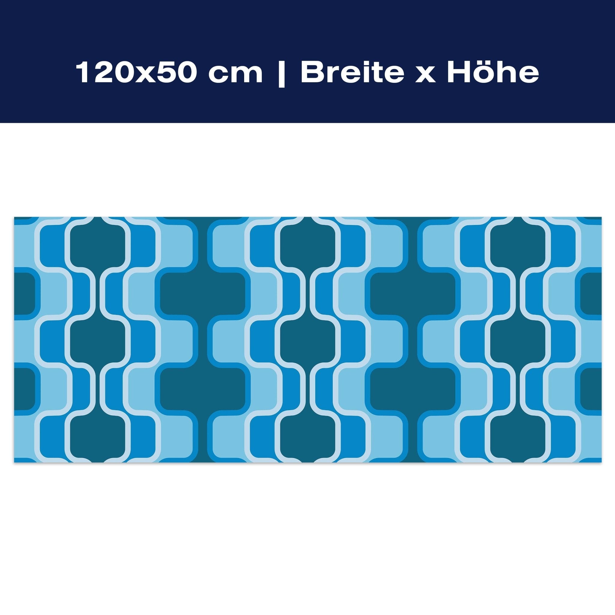 Leinwandbild Retromuster Blau Muster M0111 Leinwandbild Retromuster Blau Muster M0111