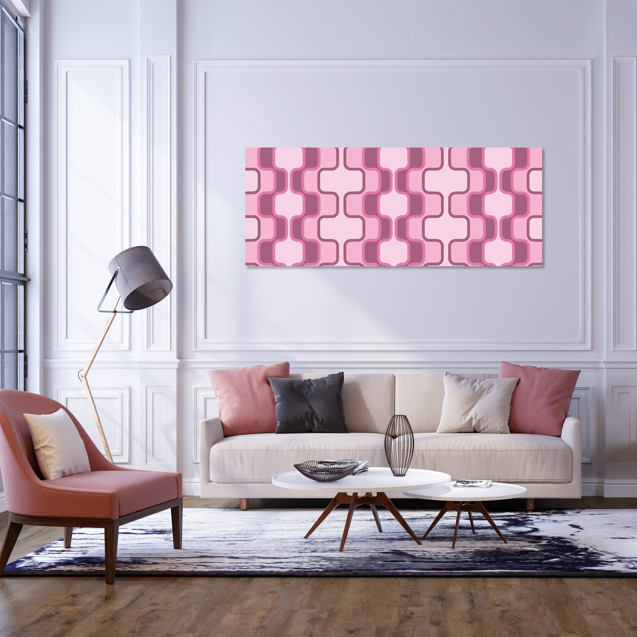Leinwandbild Retromuster Pink Muster M0112 kaufen - Bild 2