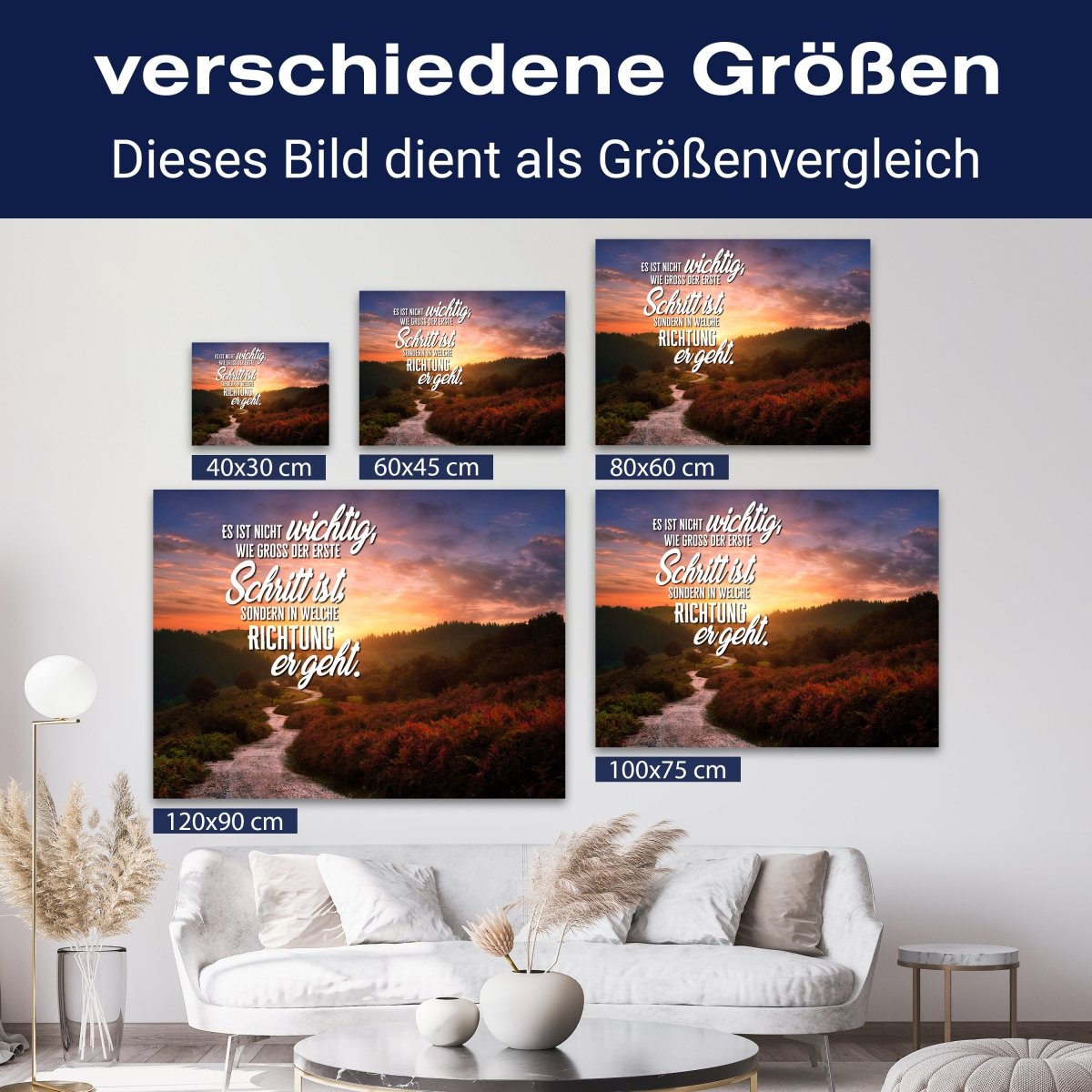 Leinwandbild Motivation, Querformat, der erste Schritt M0120 kaufen - Bild 8