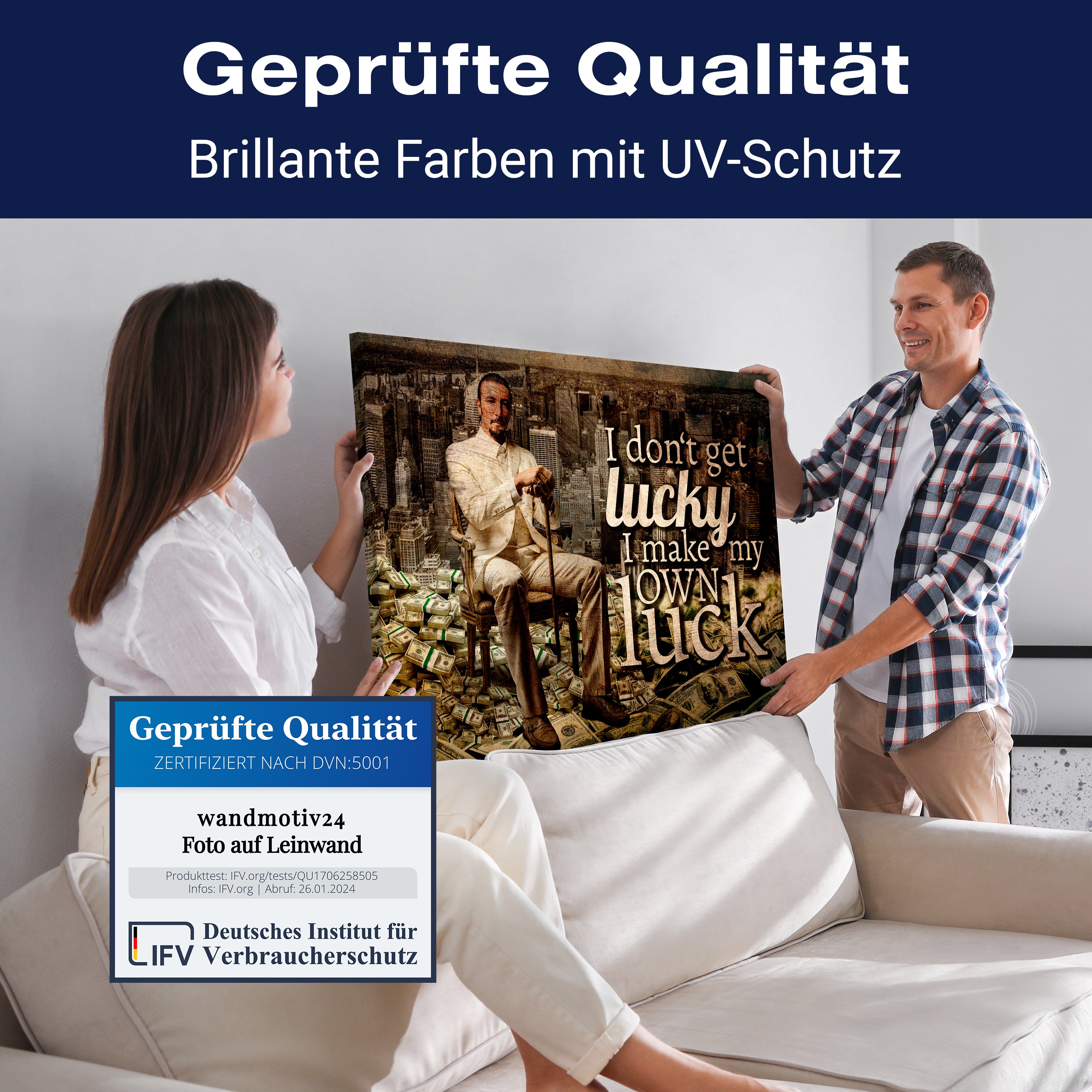 Leinwandbild Motivation, Querformat, eigenes Glück M0127 kaufen - Bild 4 Leinwandbild Motivation, Querformat, eigenes Glück M0127 kaufen - Bild 4