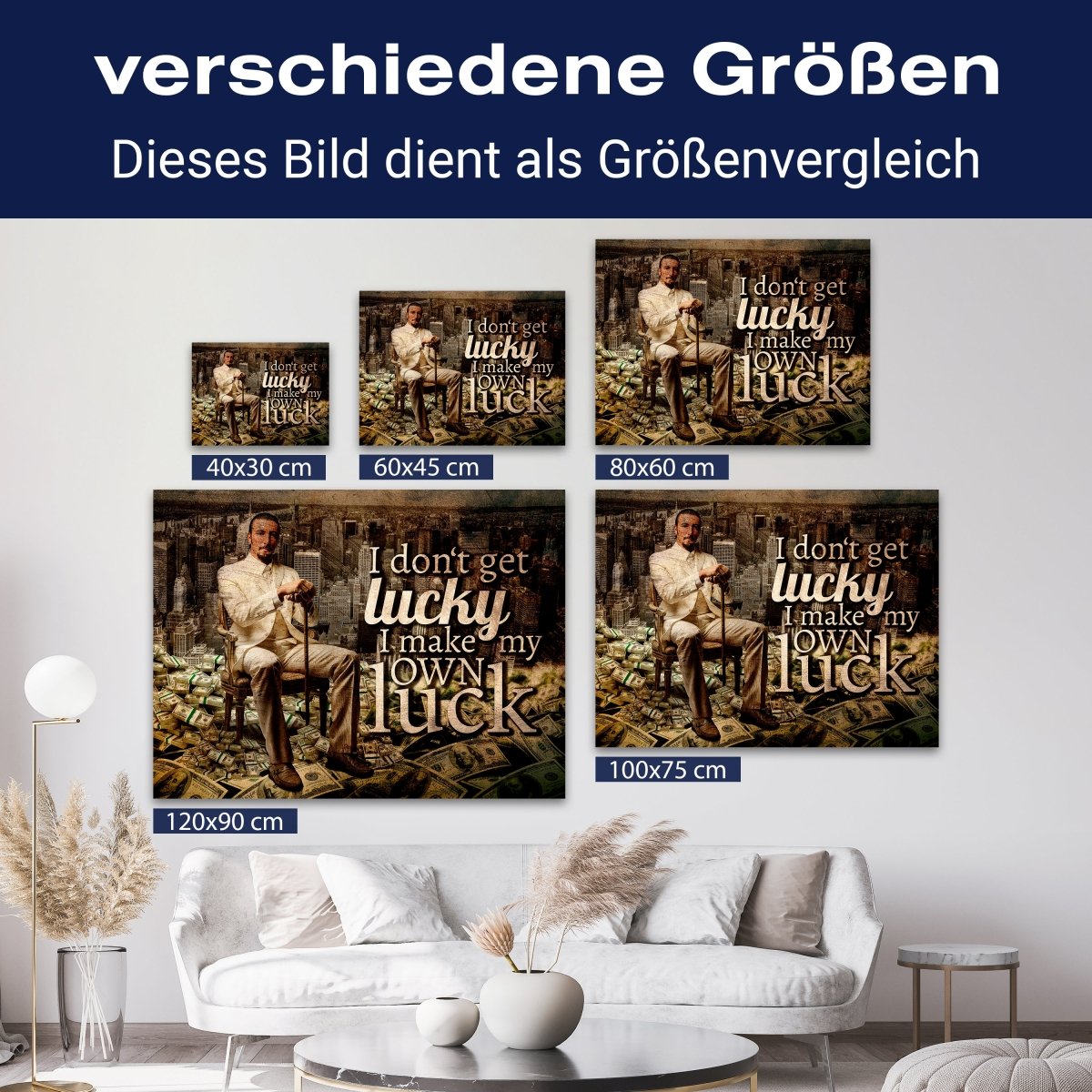 Leinwandbild Motivation, Querformat, eigenes Glück M0127 kaufen - Bild 8 Leinwandbild Motivation, Querformat, eigenes Glück M0127 kaufen - Bild 8