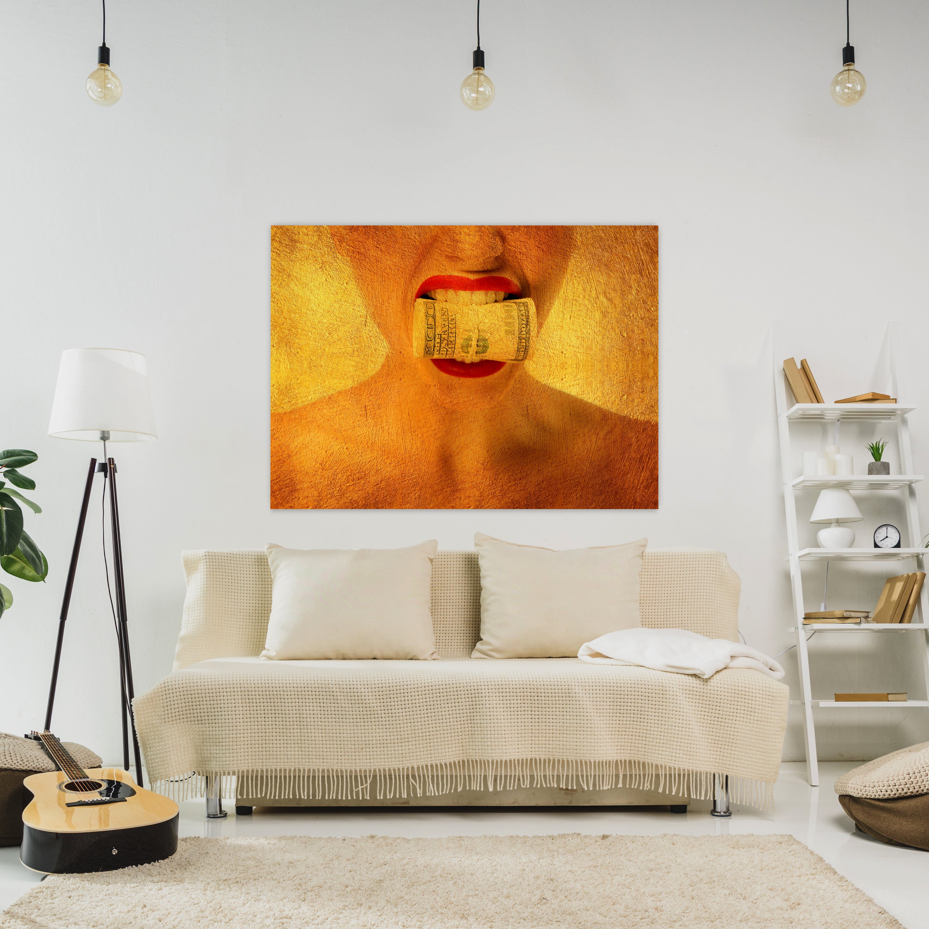 Leinwandbild Motivation, Querformat, Frau Geld Gold M0130 kaufen - Bild 2 Leinwandbild Motivation, Querformat, Frau Geld Gold M0130 kaufen - Bild 2