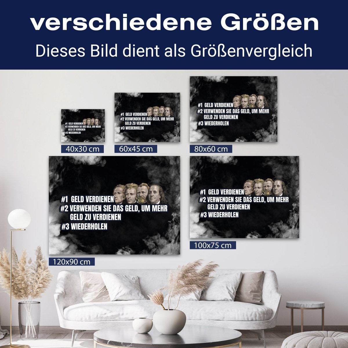 Leinwandbild Motivation, Querformat, Geld verdienen M0132 kaufen - Bild 8 Leinwandbild Motivation, Querformat, Geld verdienen M0132 kaufen - Bild 8
