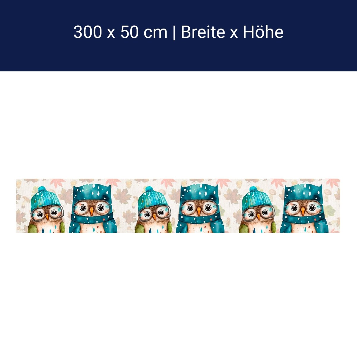 Panorama-Fototapete niedliche Eulen M0136 Panorama-Fototapete niedliche Eulen M0136