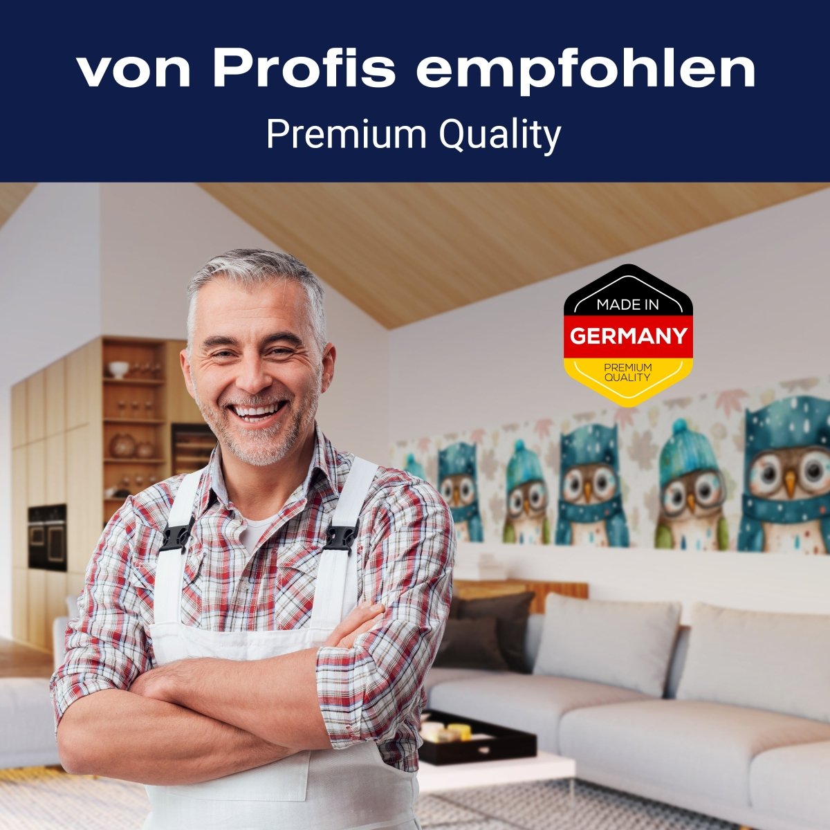 Panorama-Fototapete niedliche Eulen M0136 - Bild 5 Panorama-Fototapete niedliche Eulen M0136 - Bild 5