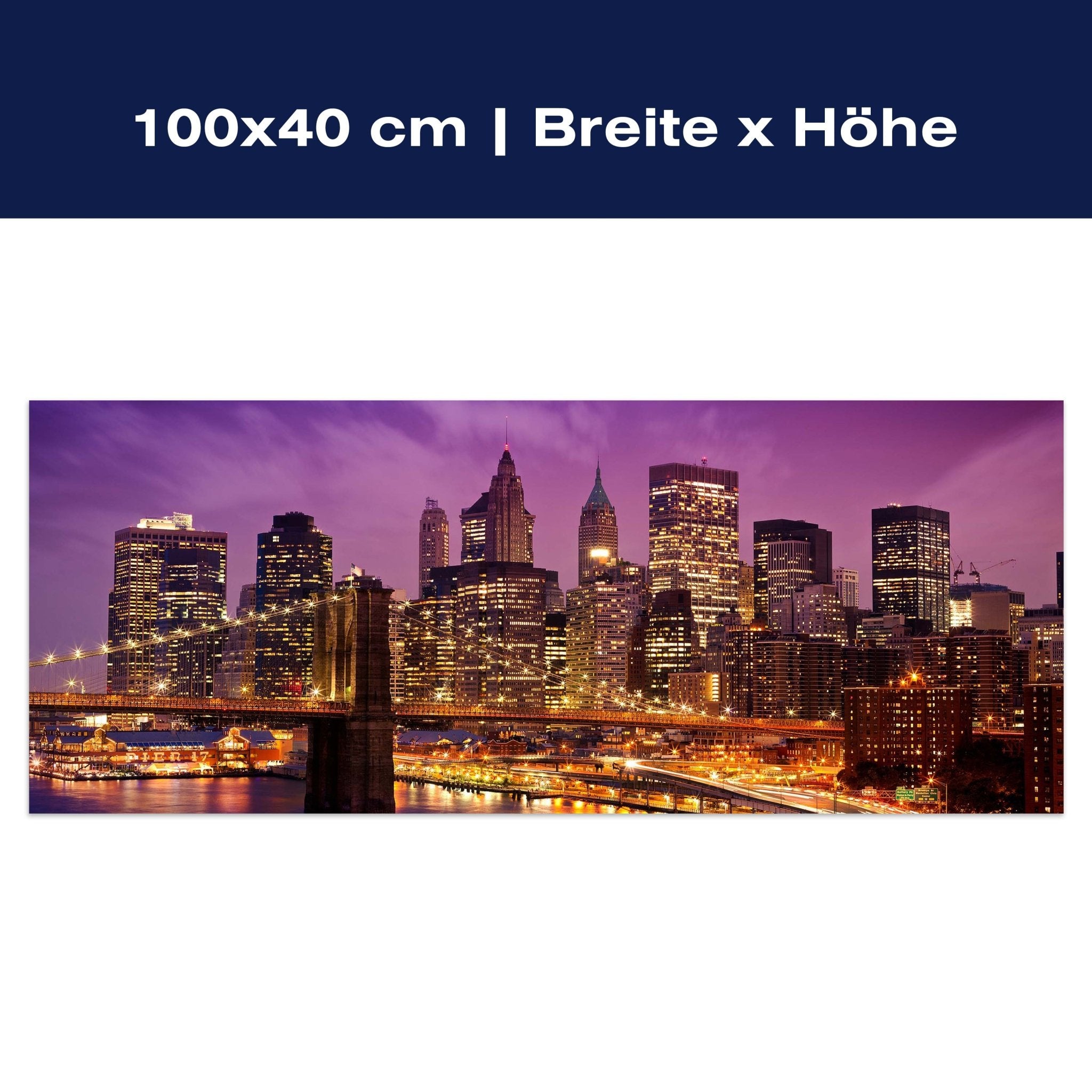 Leinwandbild New York bei Nacht M0178 Leinwandbild New York bei Nacht M0178