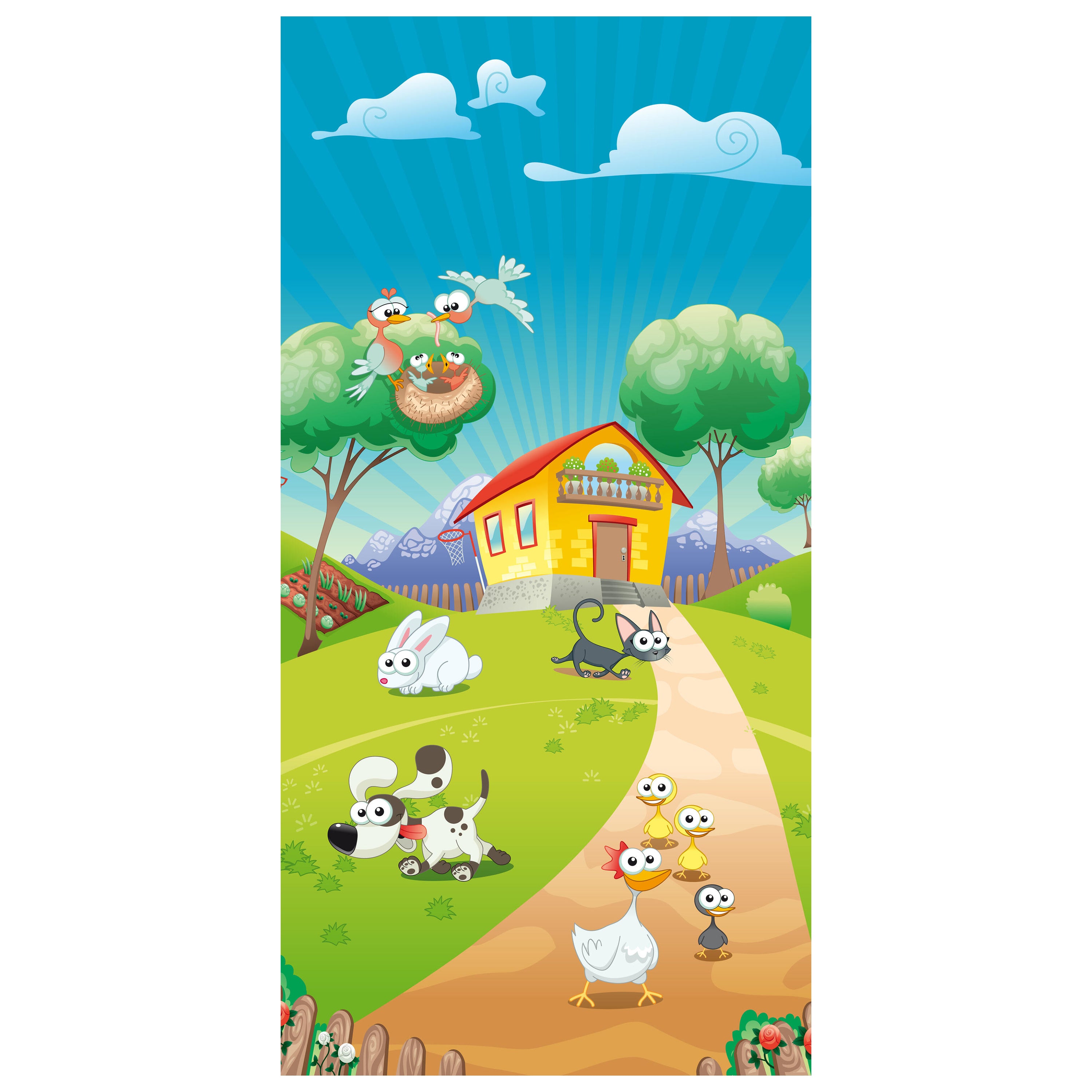 Türtapete lustige Haustiere Kinder M0179 - Bild 2 Türtapete lustige Haustiere Kinder M0179 - Bild 2