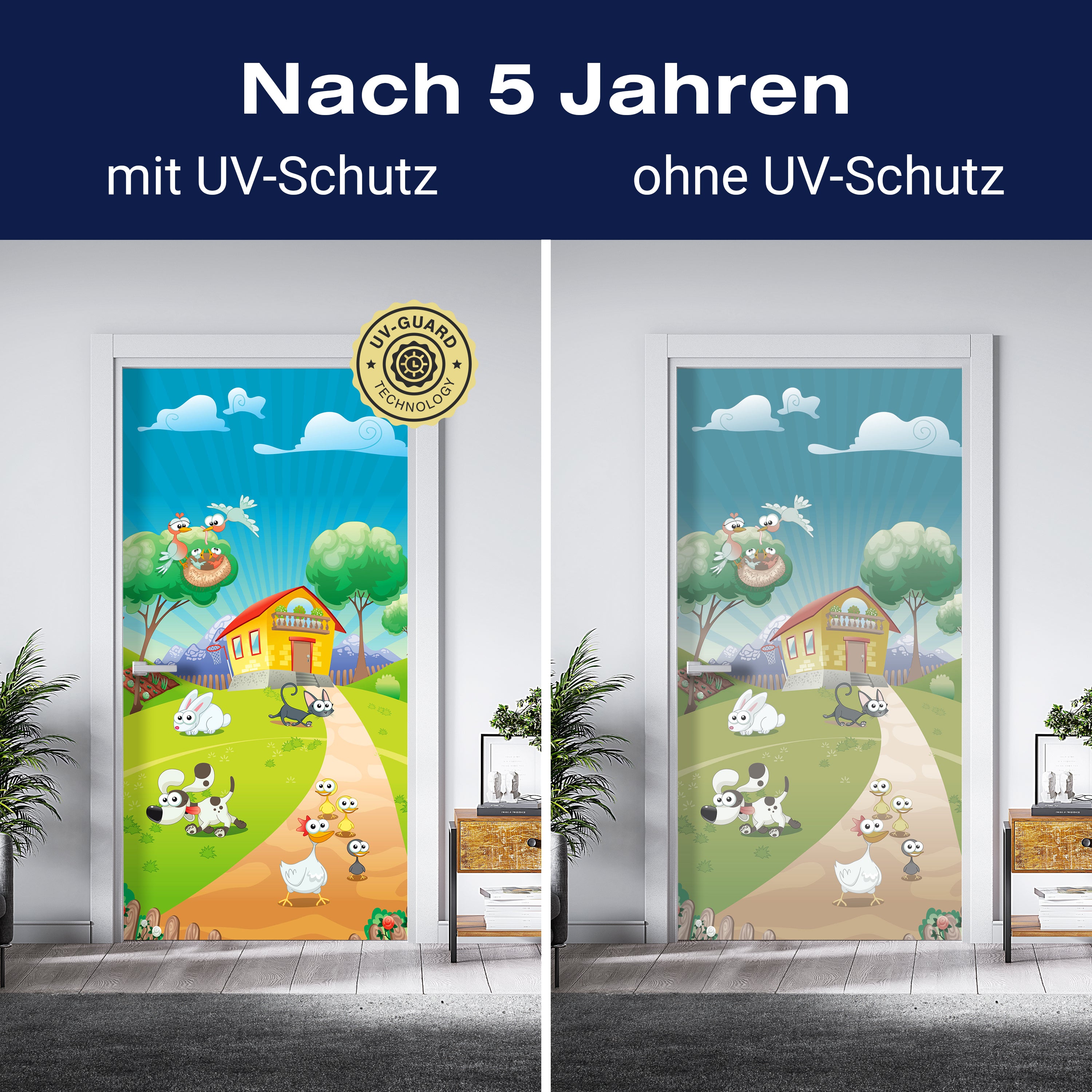 Türtapete lustige Haustiere Kinder M0179 - Bild 4 Türtapete lustige Haustiere Kinder M0179 - Bild 4