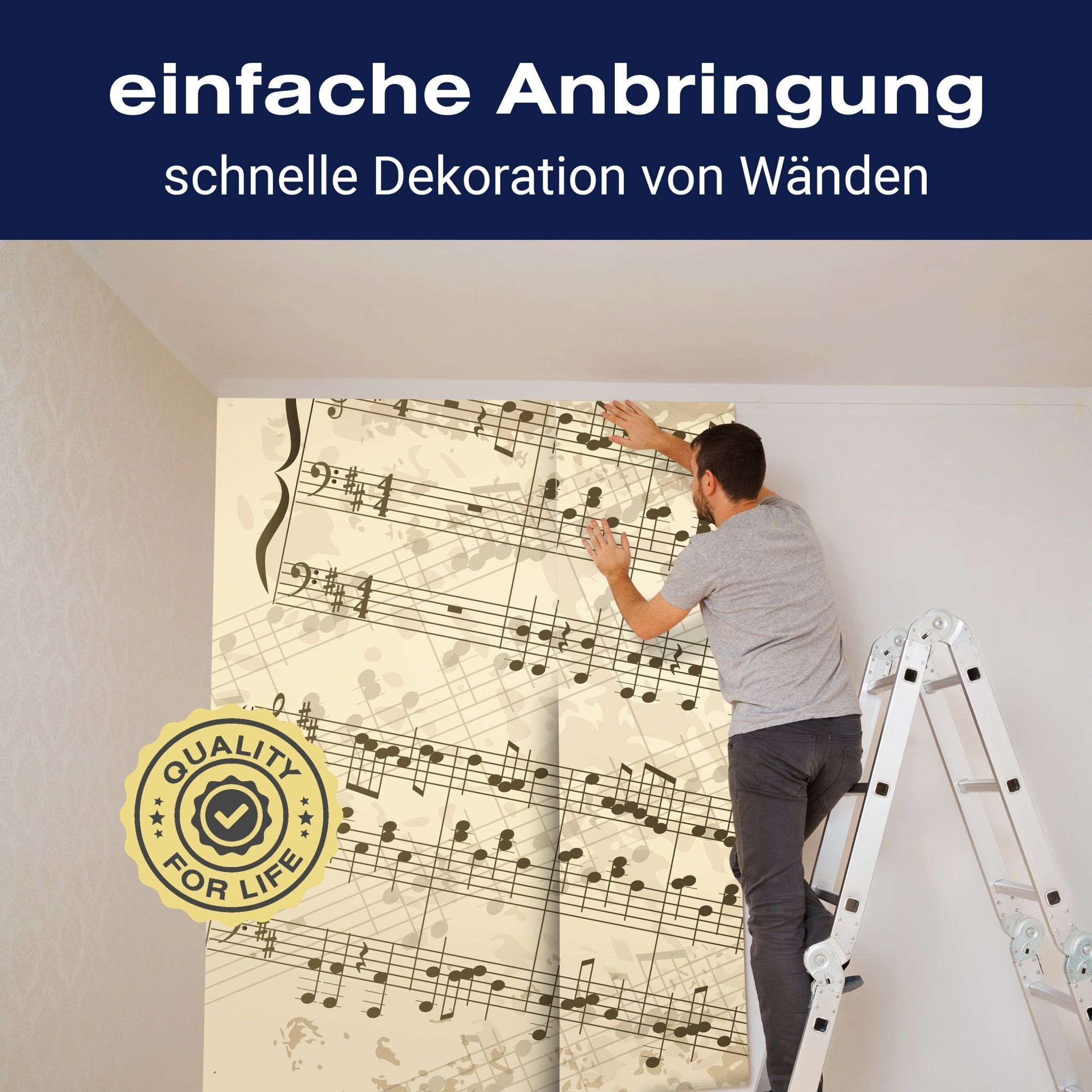 Fototapete Notenblatt Hobby M0180 - Bild 3 Fototapete Notenblatt Hobby M0180 - Bild 3