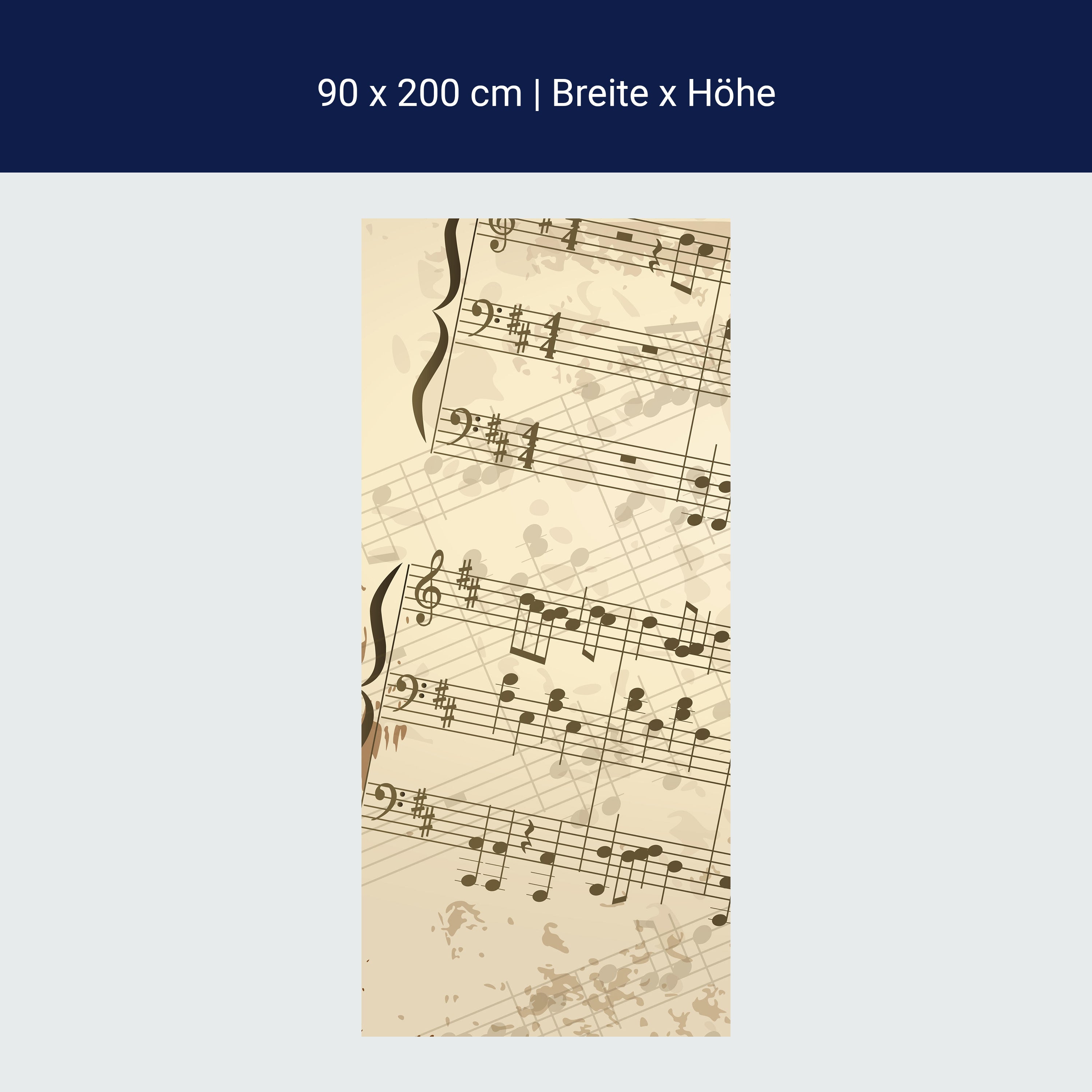 Türtapete Notenblatt Hobby M0180 Türtapete Notenblatt Hobby M0180