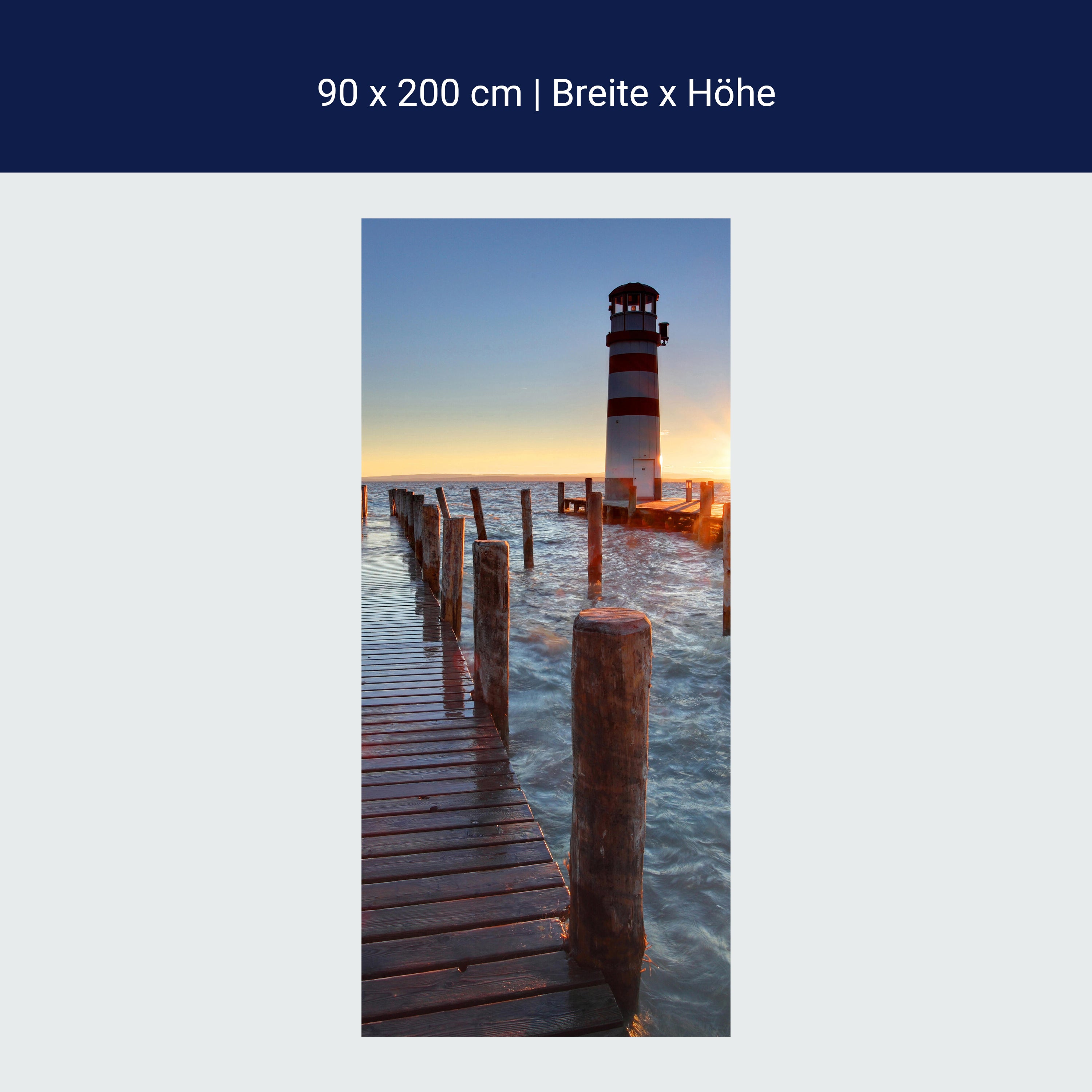 Türtapete Leuchtturm mit Pier M0238 Türtapete Leuchtturm mit Pier M0238