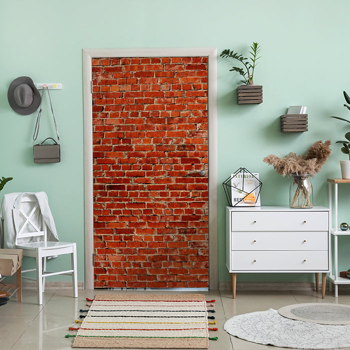 Türtapete Backstein rot Stadt M0240 - Bild 1 Türtapete Backstein rot Stadt M0240 - Bild 1