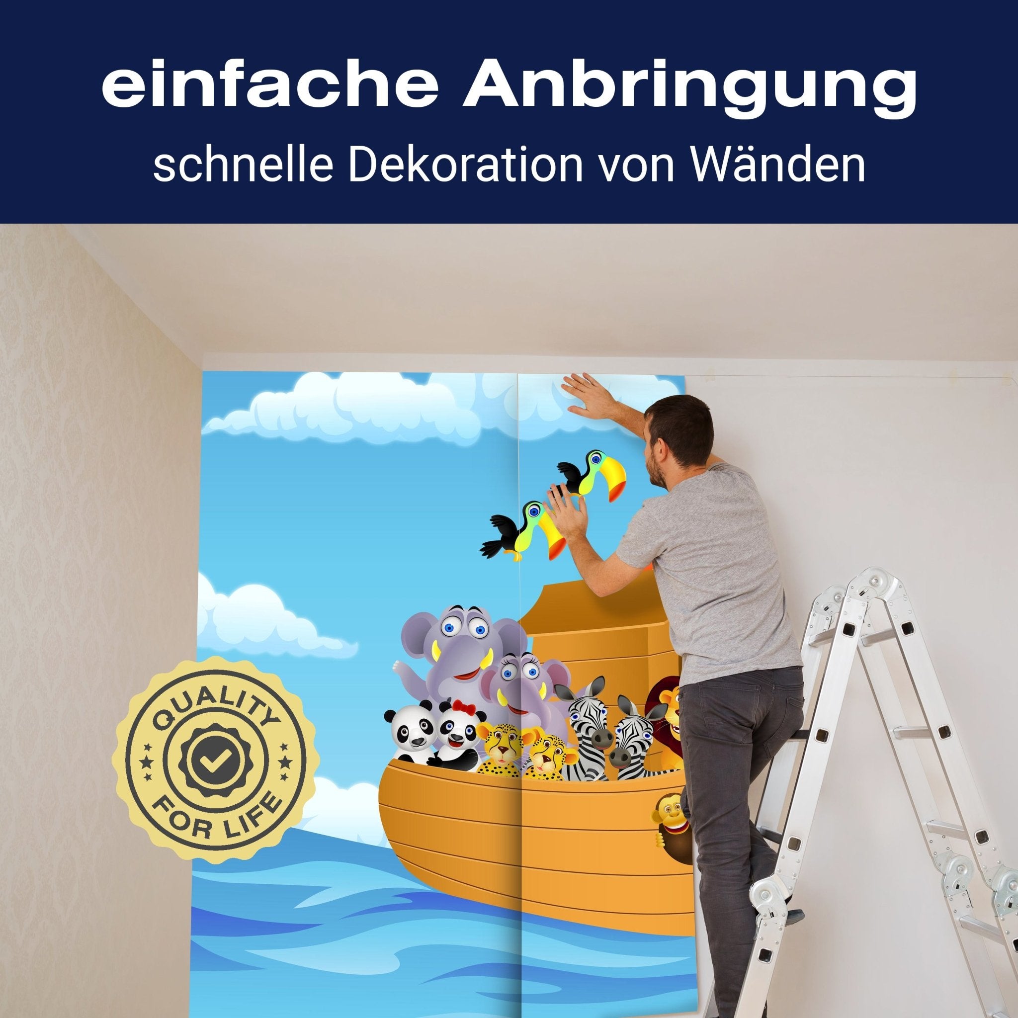 Fototapete Regenbogen, Arche, Cartoon M0261 - Bild 3 Fototapete Regenbogen, Arche, Cartoon M0261 - Bild 3