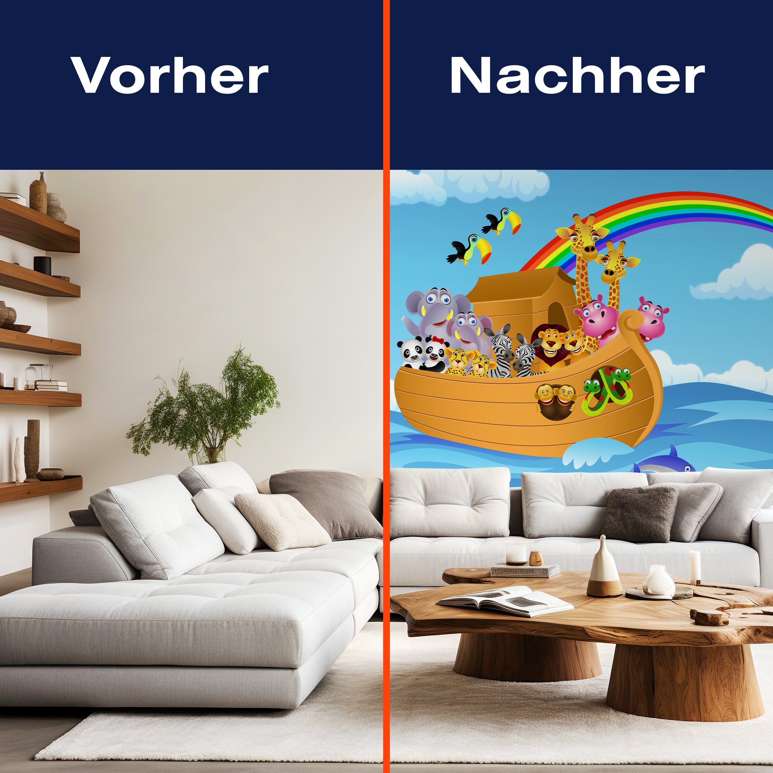 Fototapete Regenbogen, Arche, Cartoon M0261 - Bild 9 Fototapete Regenbogen, Arche, Cartoon M0261 - Bild 9