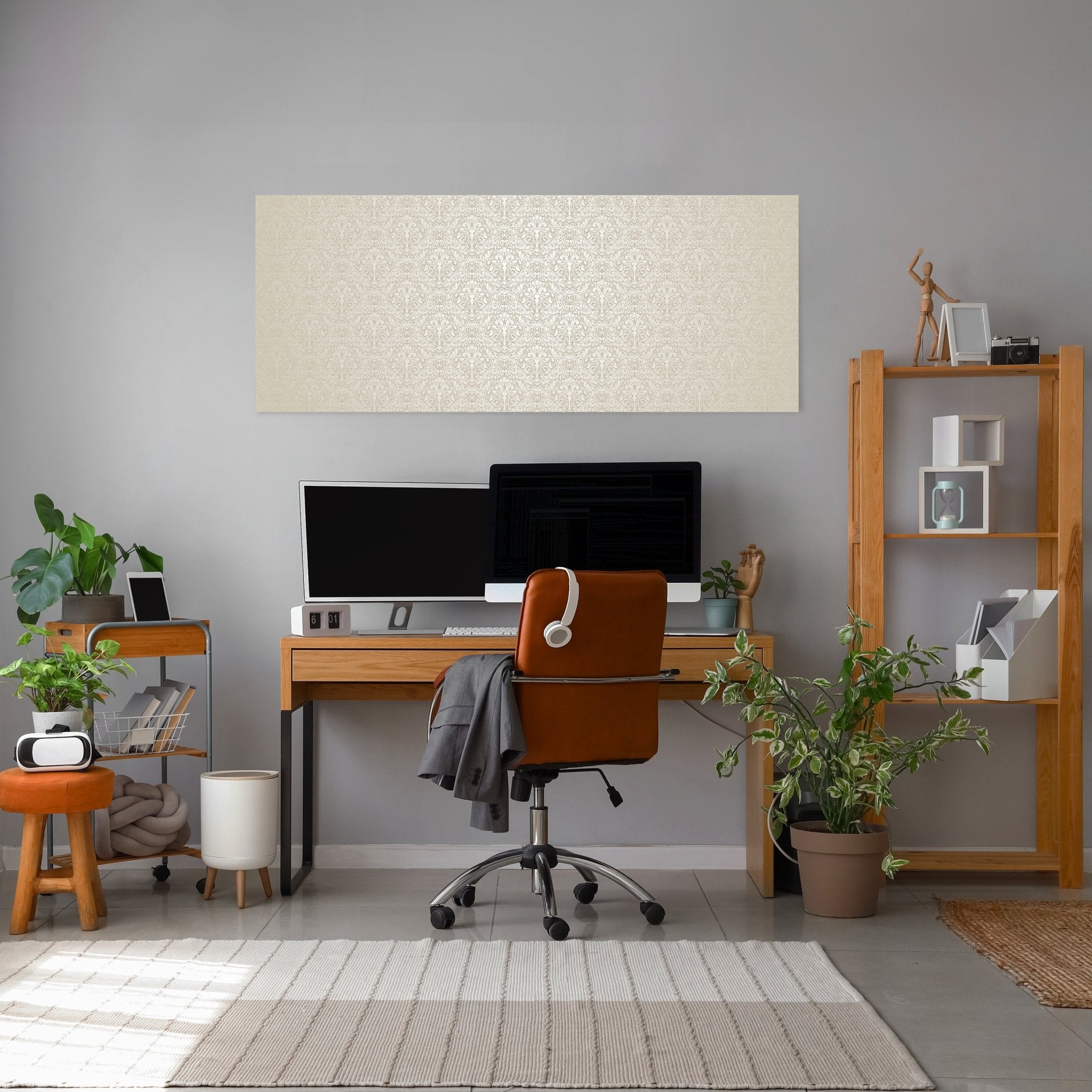 Leinwandbild Barockmuster Beige M0306 kaufen - Bild 3 Leinwandbild Barockmuster Beige M0306 kaufen - Bild 3