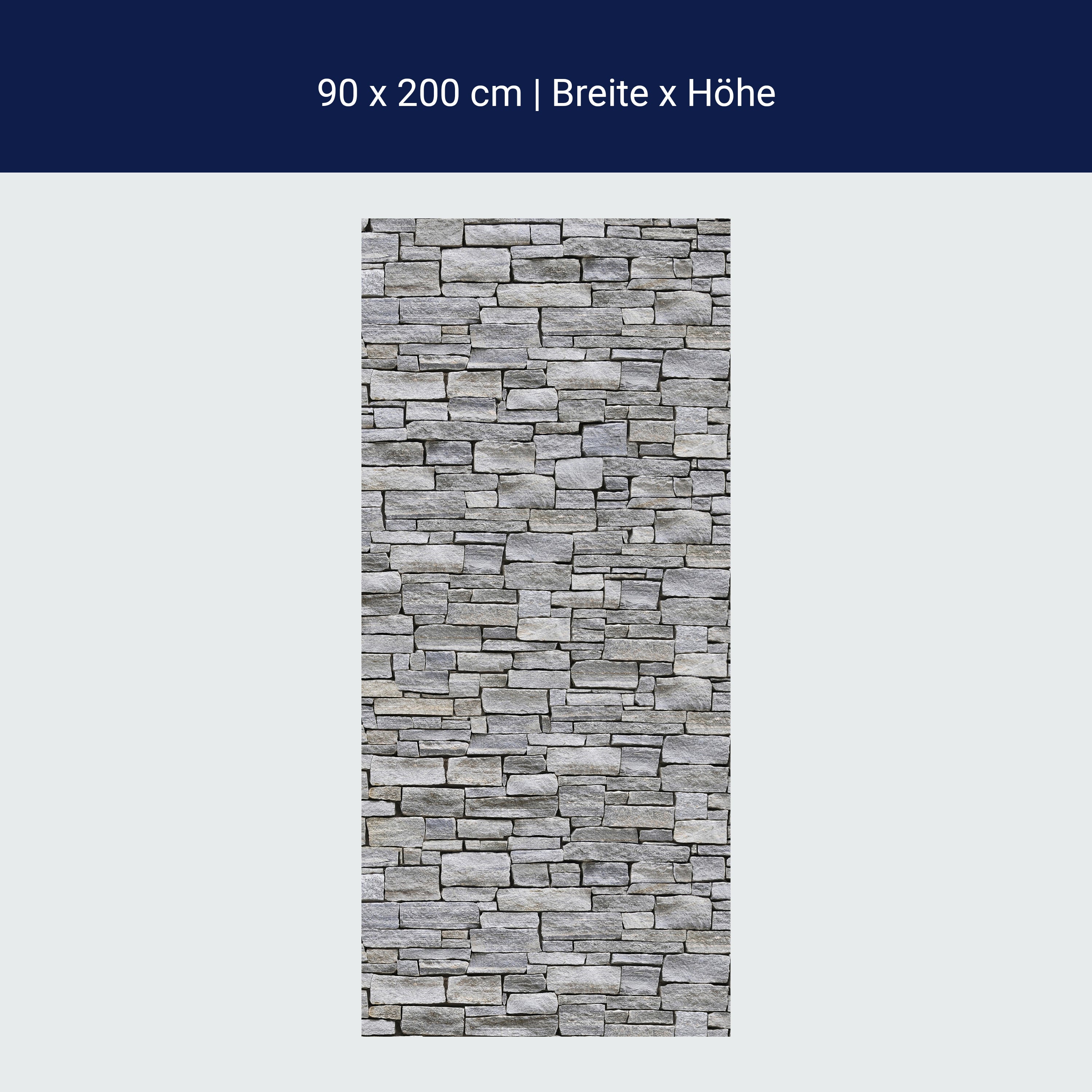 Türtapete Grober Stein Grau M0311 Türtapete Grober Stein Grau M0311