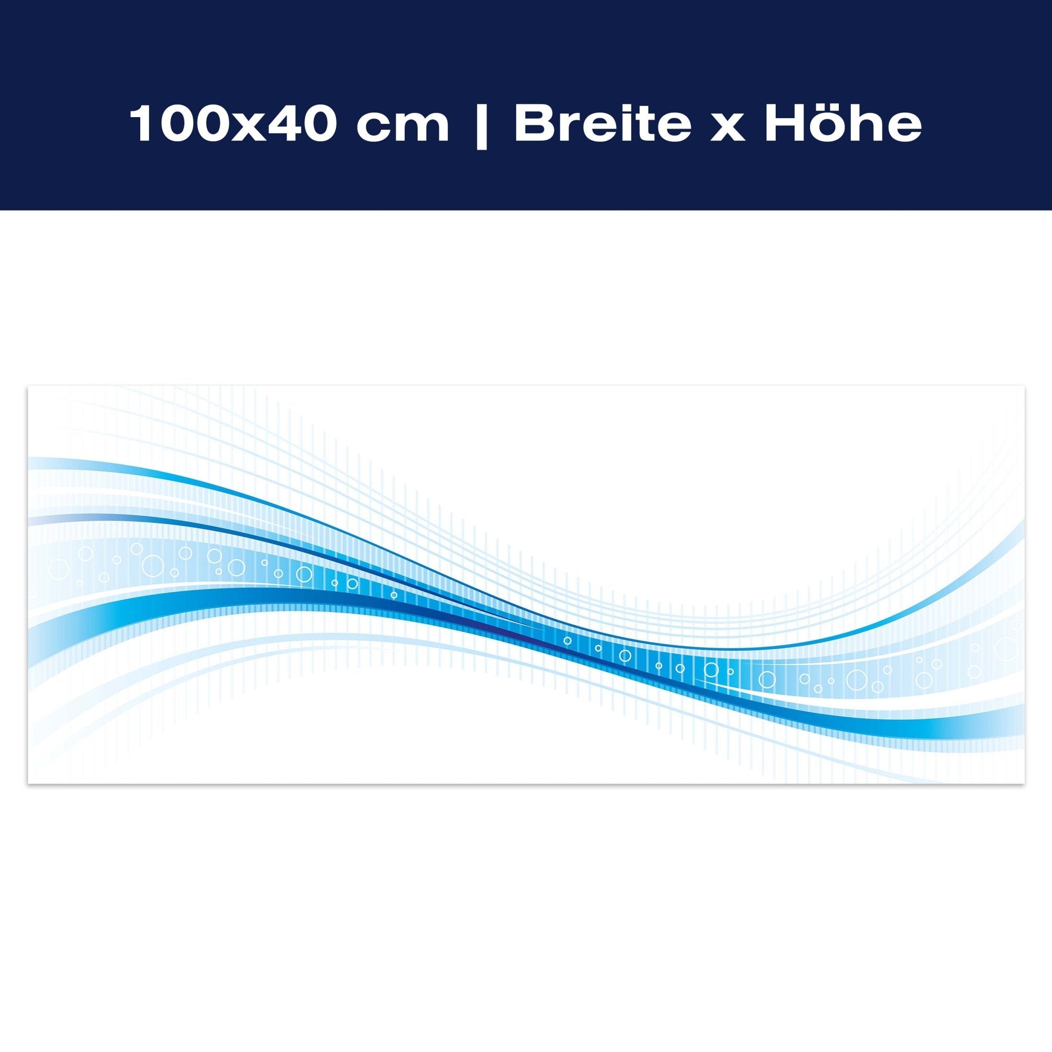 Leinwandbild Blaue Welle M0312 Leinwandbild Blaue Welle M0312