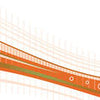 Küchenrückwand Orangene Welle M0315 Küchenrückwand Orangene Welle M0315
