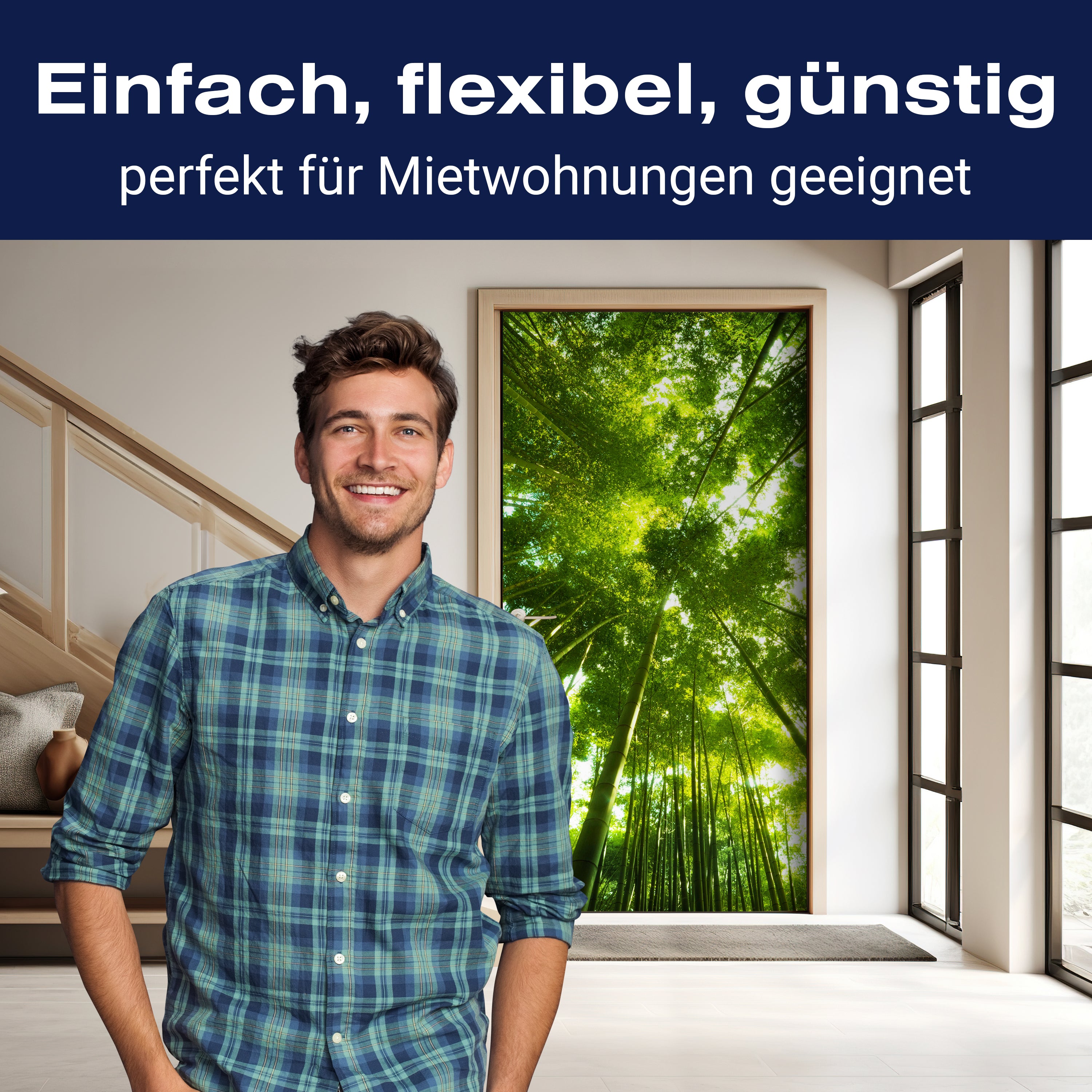 Türtapete Bambus Wald M0338 - Bild 3 Türtapete Bambus Wald M0338 - Bild 3