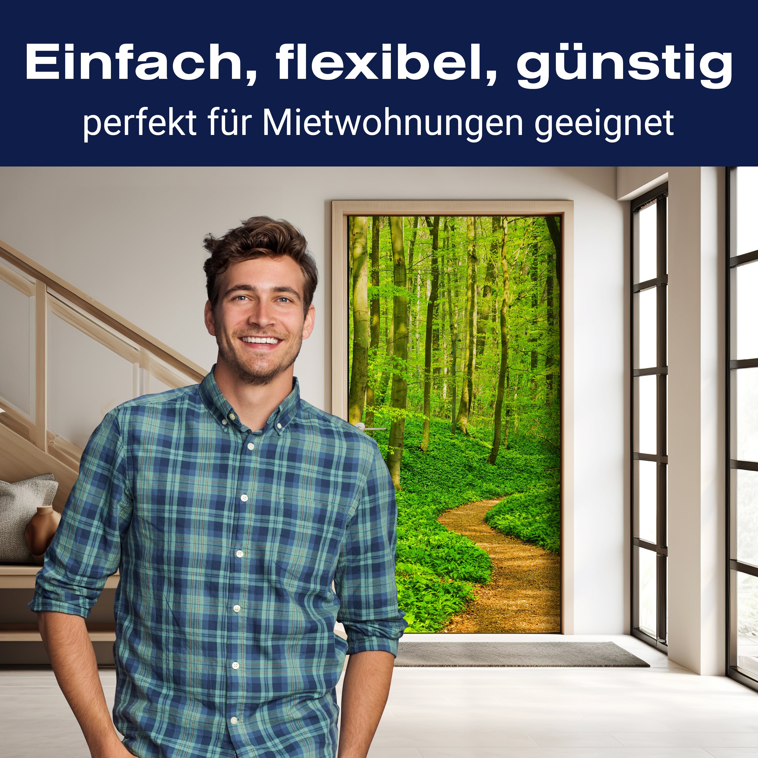 Türtapete Waldpfad M0345 - Bild 3 Türtapete Waldpfad M0345 - Bild 3