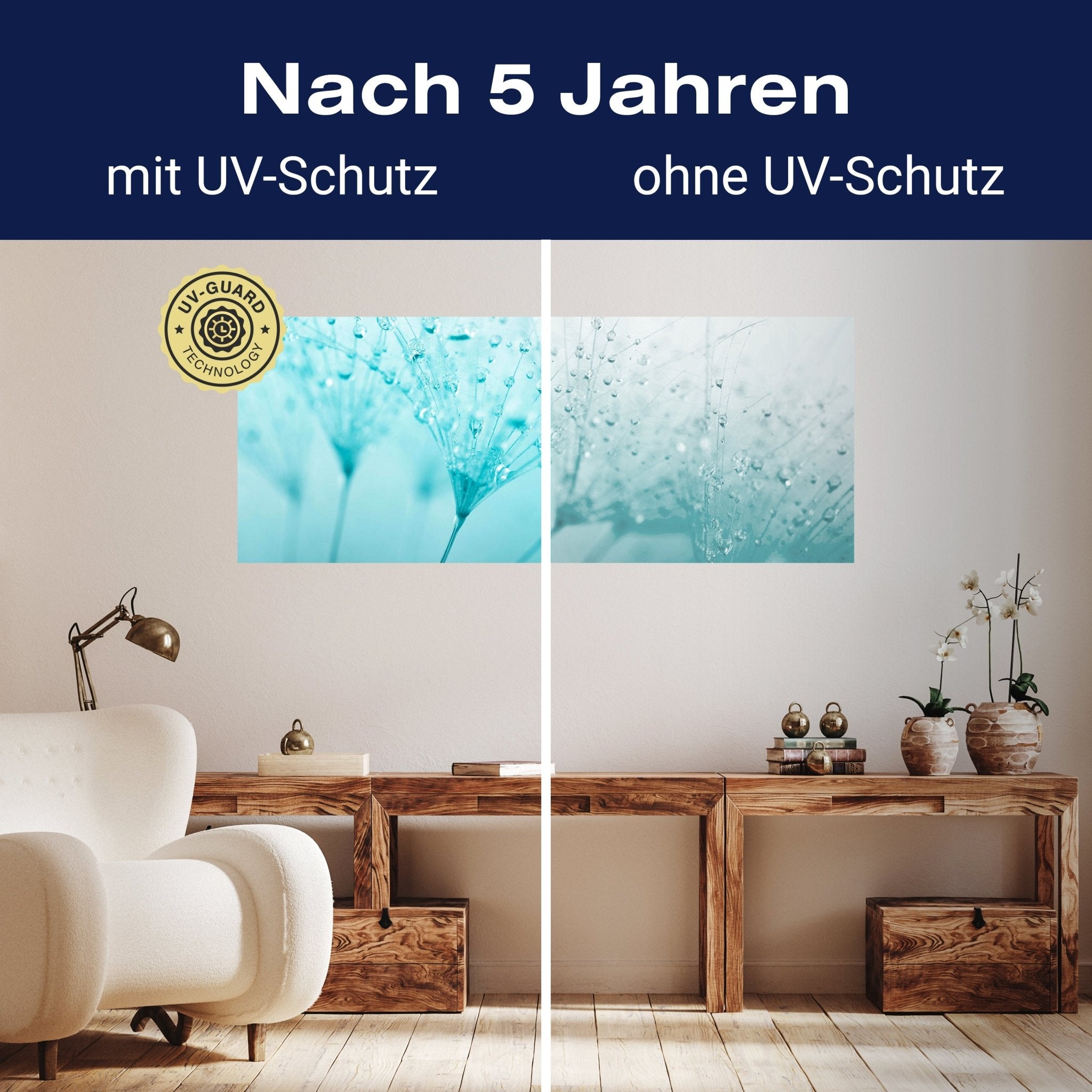 Leinwandbild Pusteblume Türkis M0347 kaufen - Bild 9 Leinwandbild Pusteblume Türkis M0347 kaufen - Bild 9