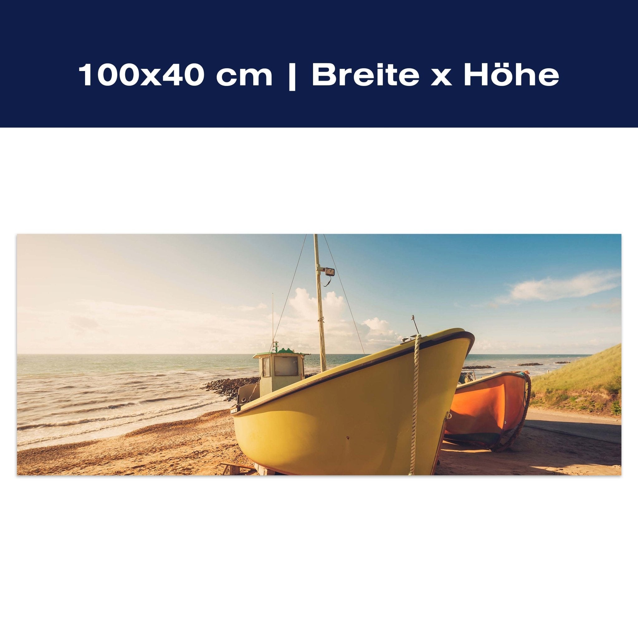 Leinwandbild Boote Am Strand M0388 Leinwandbild Boote Am Strand M0388