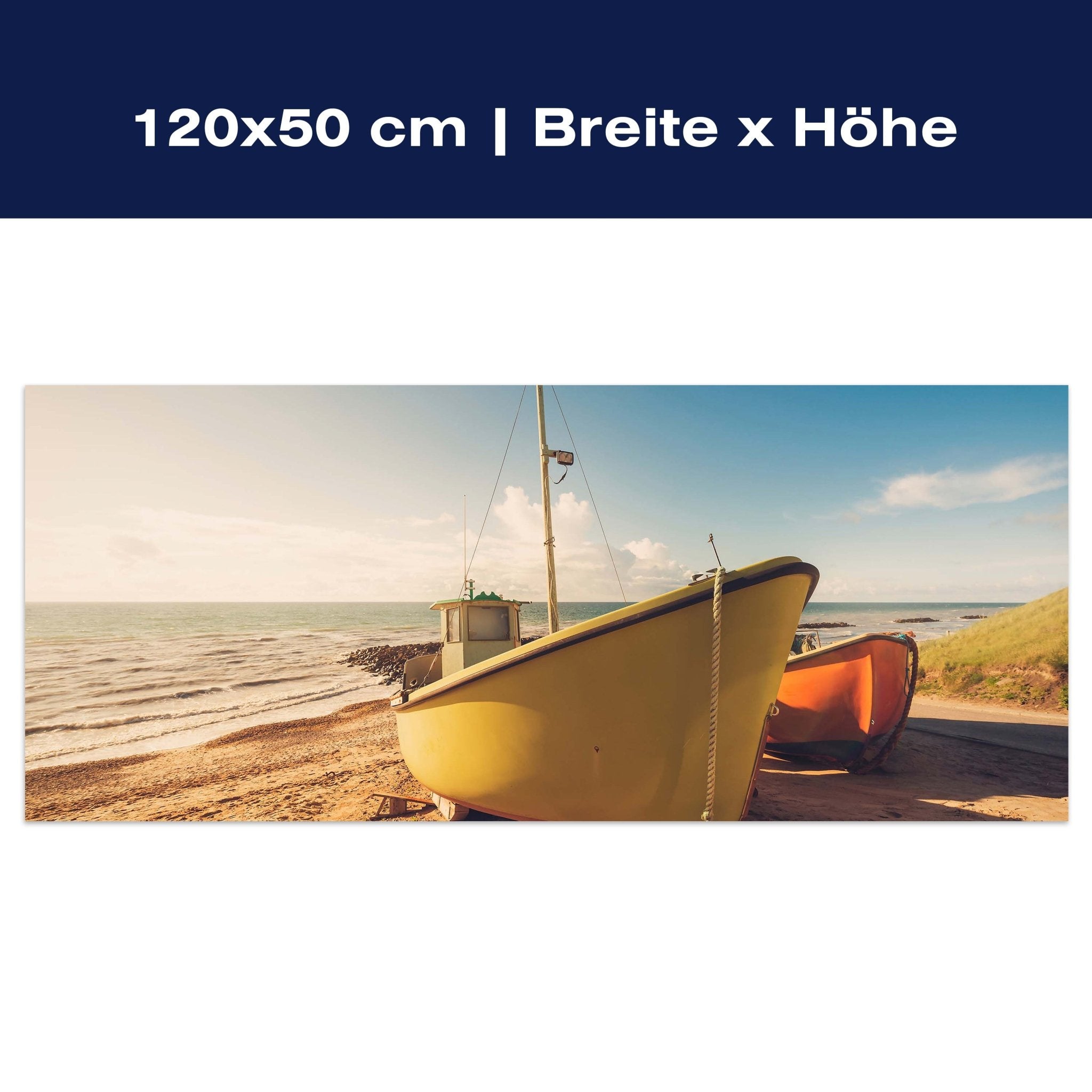 Leinwandbild Boote Am Strand M0388 Leinwandbild Boote Am Strand M0388
