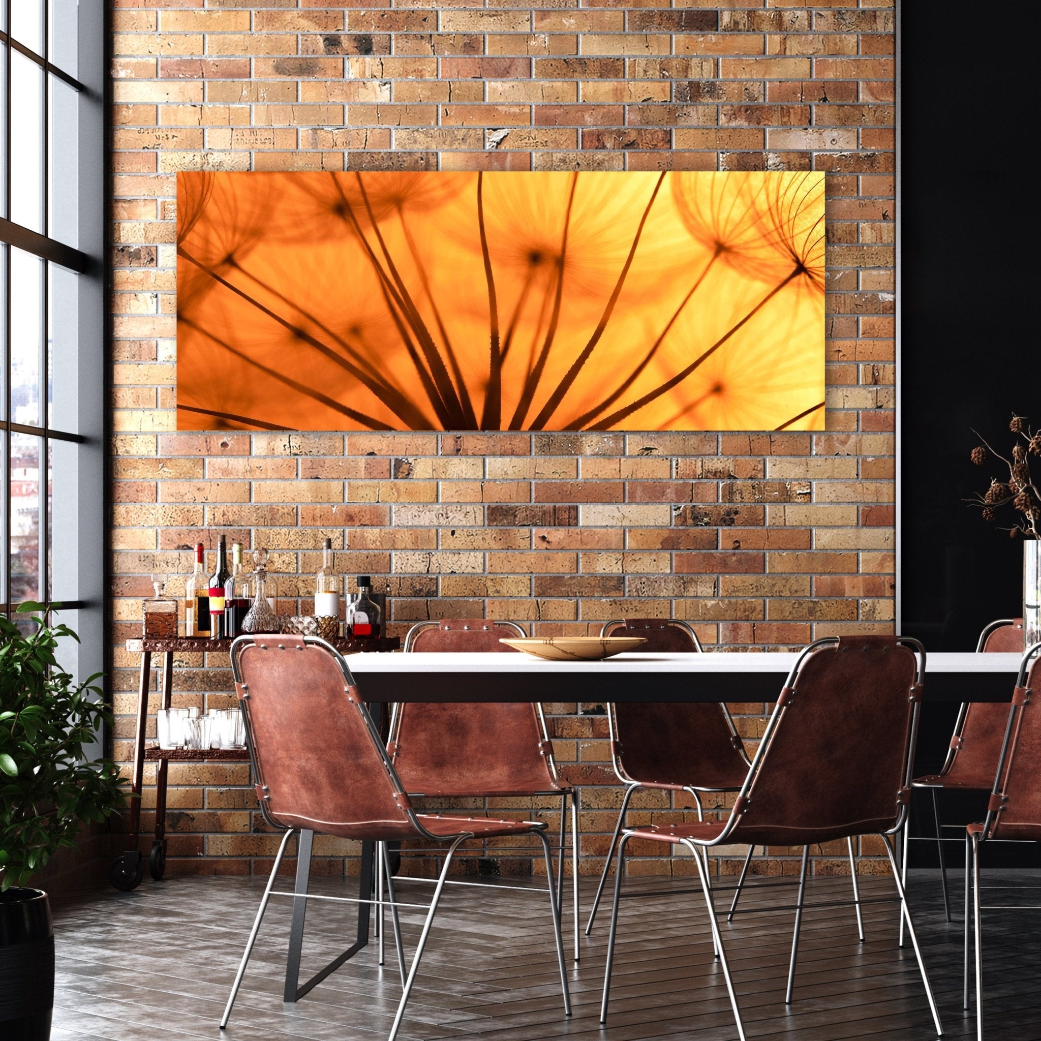 Leinwandbild Pusteblume Orange M0390 kaufen - Bild 2 Leinwandbild Pusteblume Orange M0390 kaufen - Bild 2