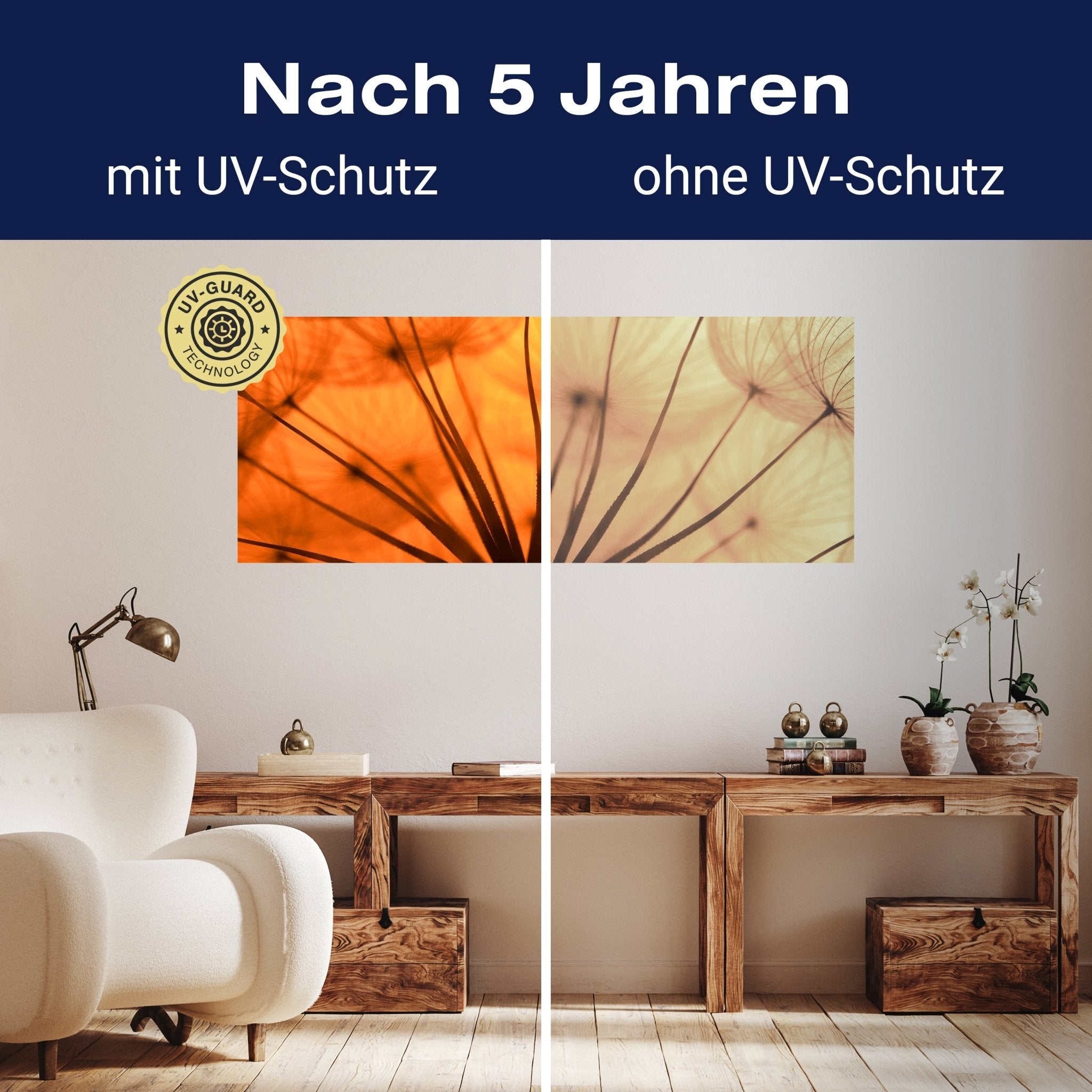 Leinwandbild Pusteblume Orange M0390 kaufen - Bild 9 Leinwandbild Pusteblume Orange M0390 kaufen - Bild 9