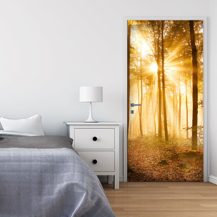 Türtapete Wald am Morgen M0391 - Bild 1 Türtapete Wald am Morgen M0391 - Bild 1