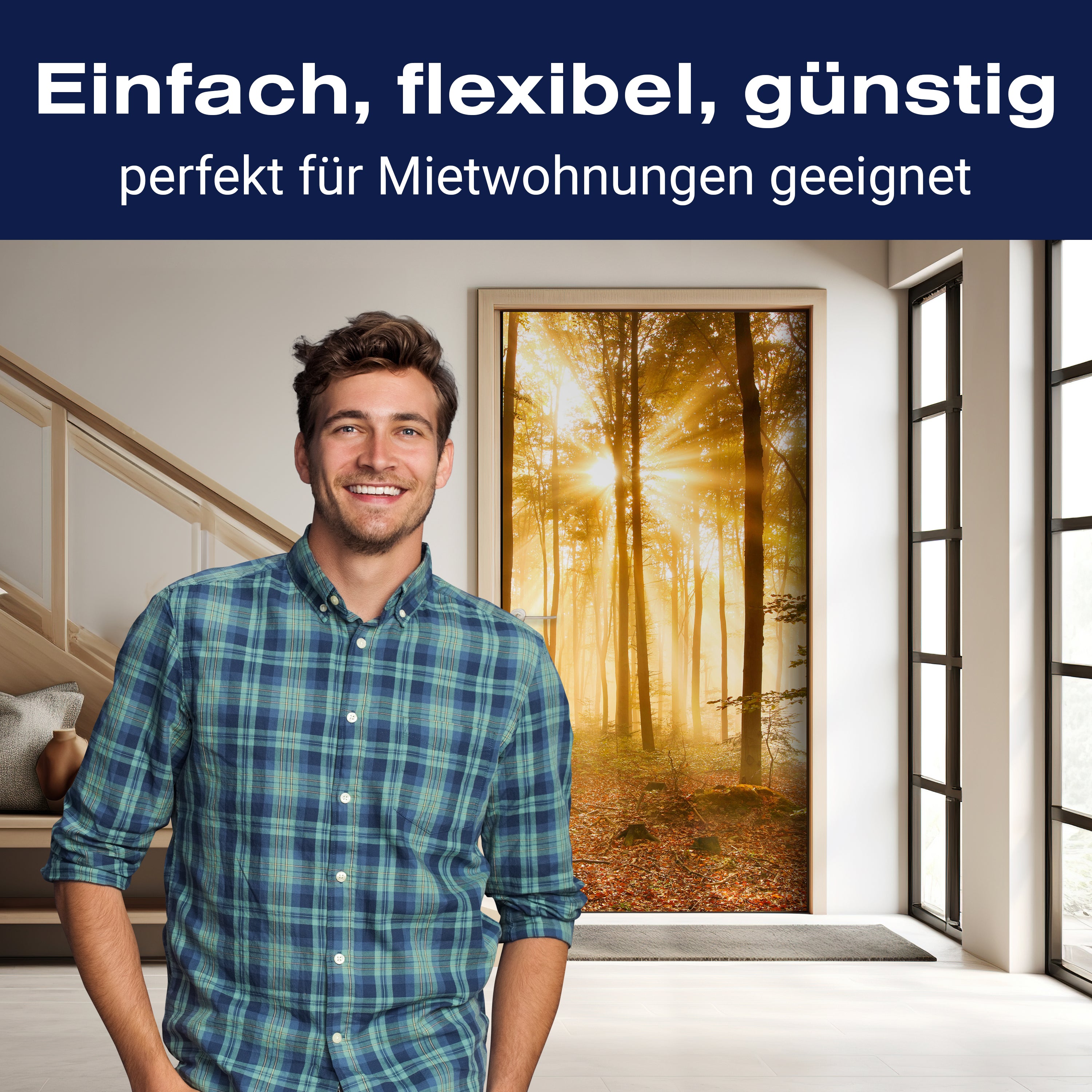 Türtapete Wald am Morgen M0391 - Bild 3 Türtapete Wald am Morgen M0391 - Bild 3