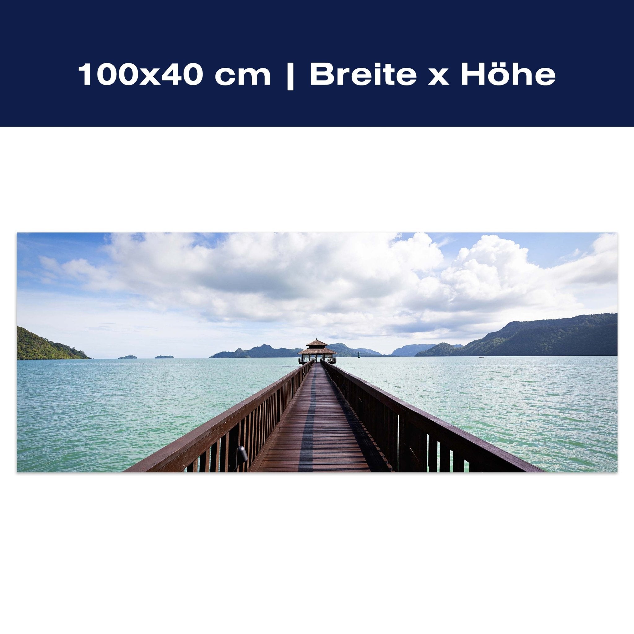 Leinwandbild Hölzerner Steg M0395 Leinwandbild Hölzerner Steg M0395