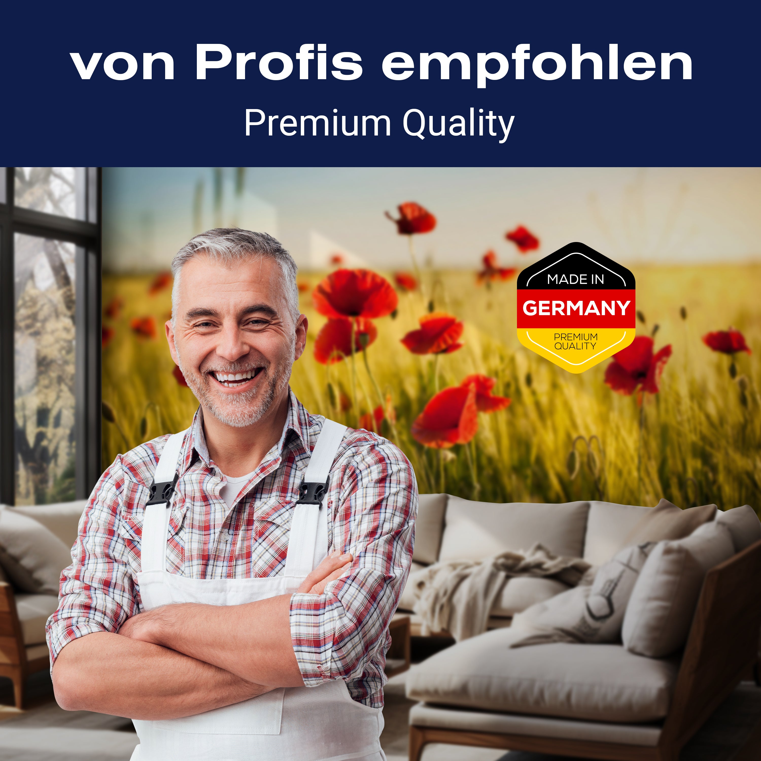 Fototapete Kornfeld mit Mohnblumen M0398 - Bild 5 Fototapete Kornfeld mit Mohnblumen M0398 - Bild 5