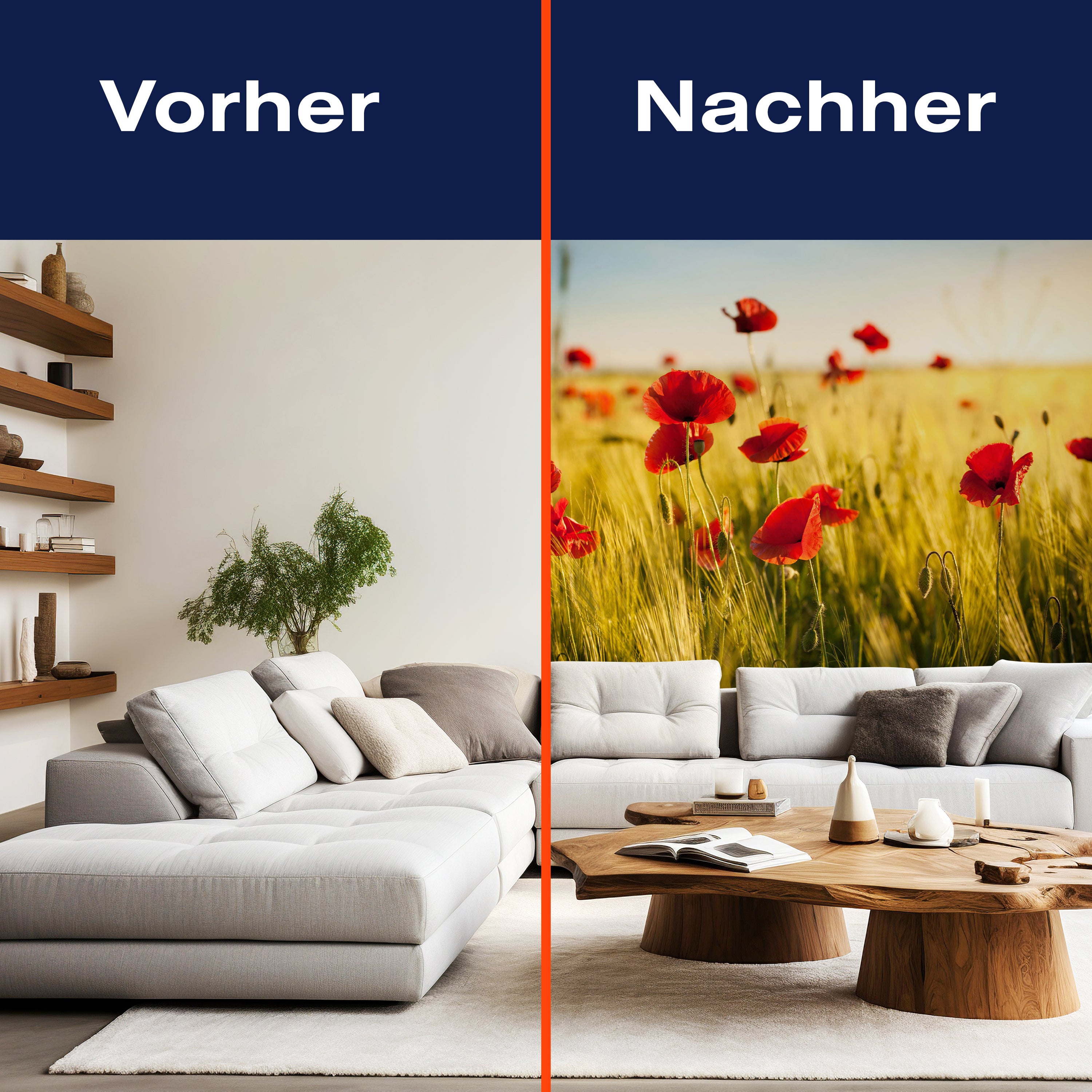 Fototapete Kornfeld mit Mohnblumen M0398 - Bild 9 Fototapete Kornfeld mit Mohnblumen M0398 - Bild 9