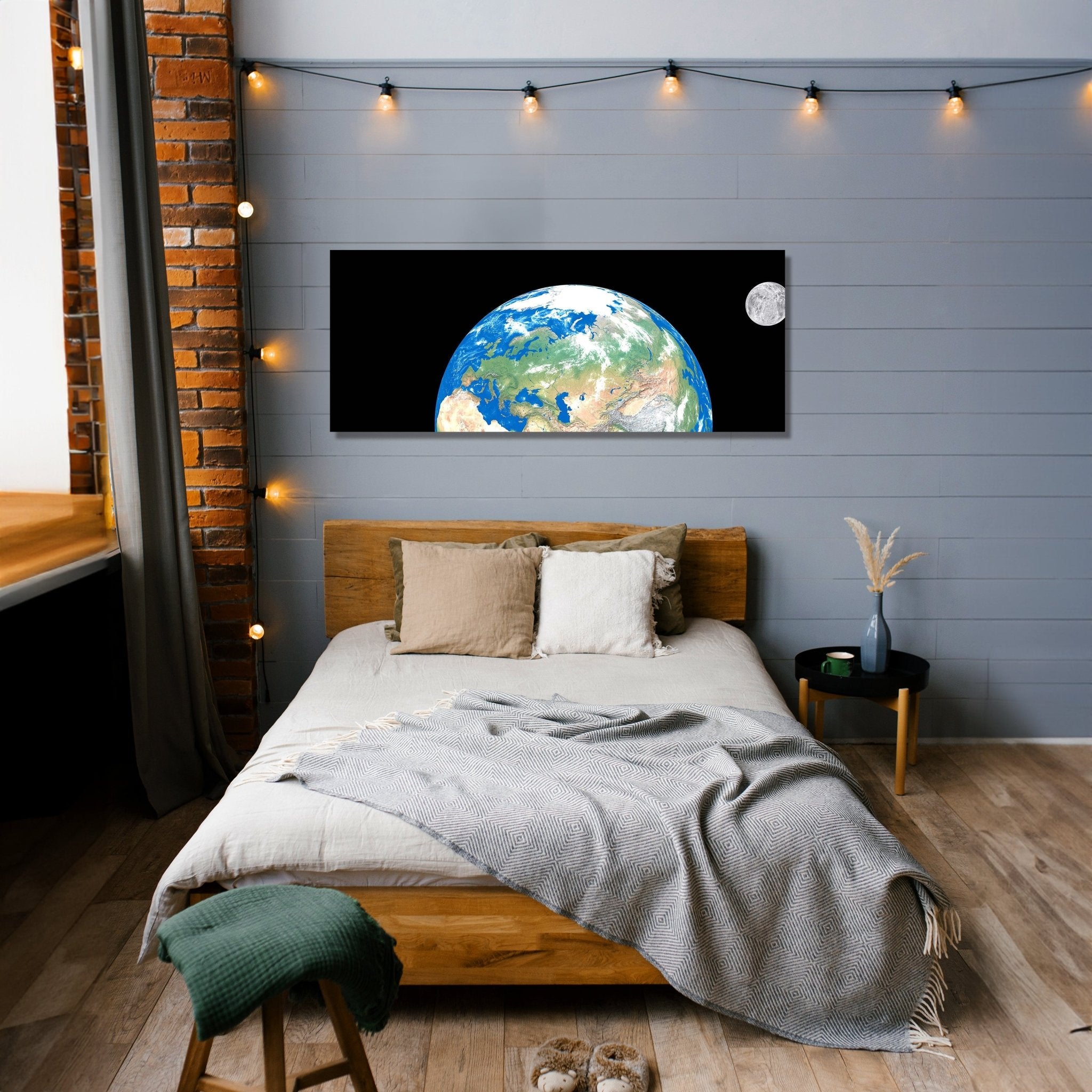 Leinwandbild Erde mit Mond M0402 kaufen - Bild 2 Leinwandbild Erde mit Mond M0402 kaufen - Bild 2